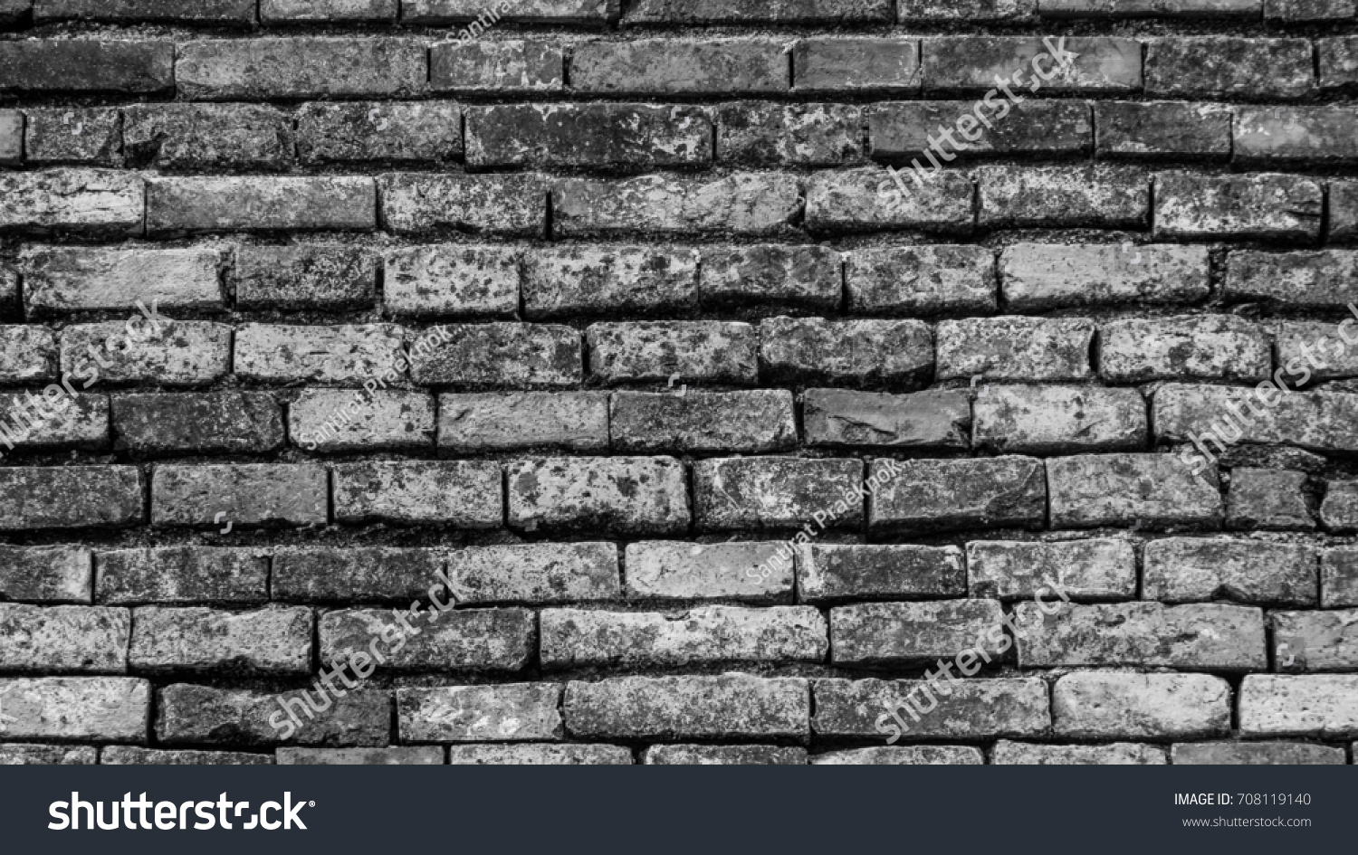 black white bricks wall
