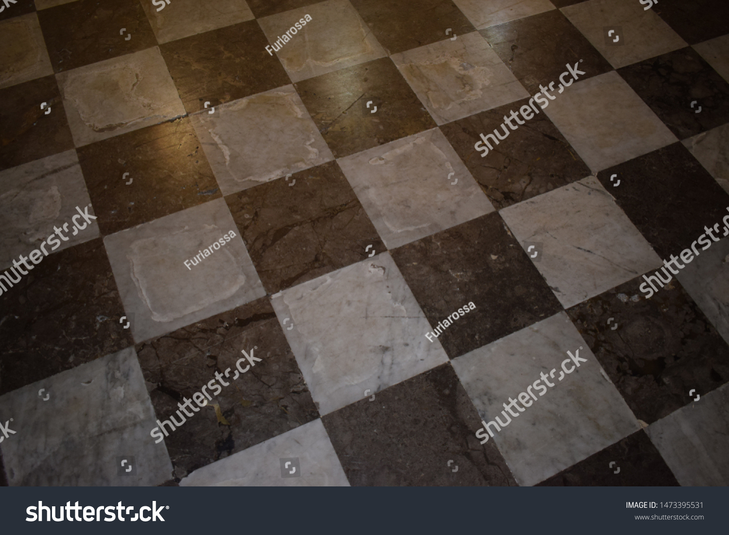 Black White Checkered Floor Tiles Stock Photo Edit Now 1473395531
