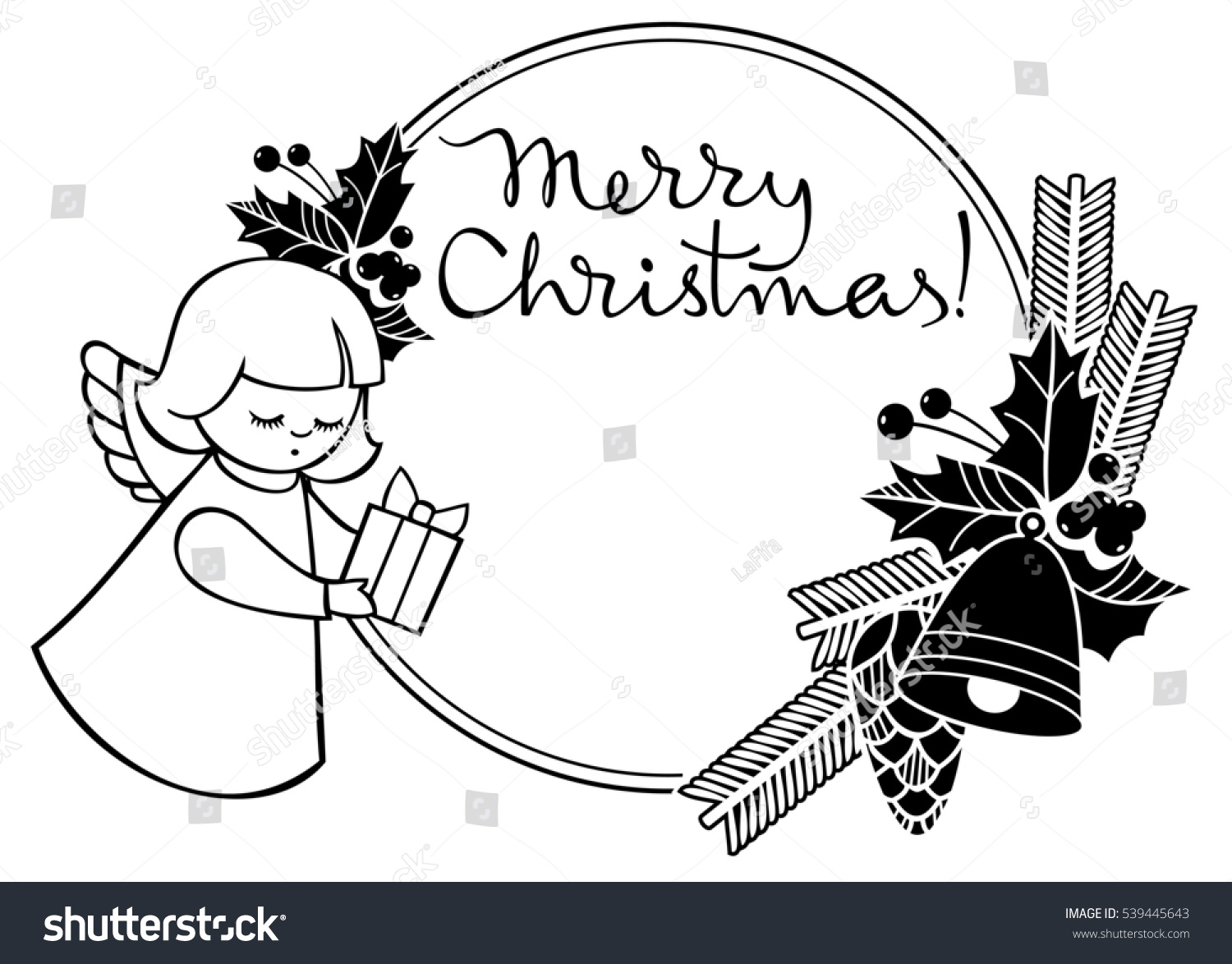 black and white christmas label with angel and artistic written text merry christmas - When Was White Christmas Written black and white christmas label with angel and artistic written text merry christmas - When Was White Christmas Written