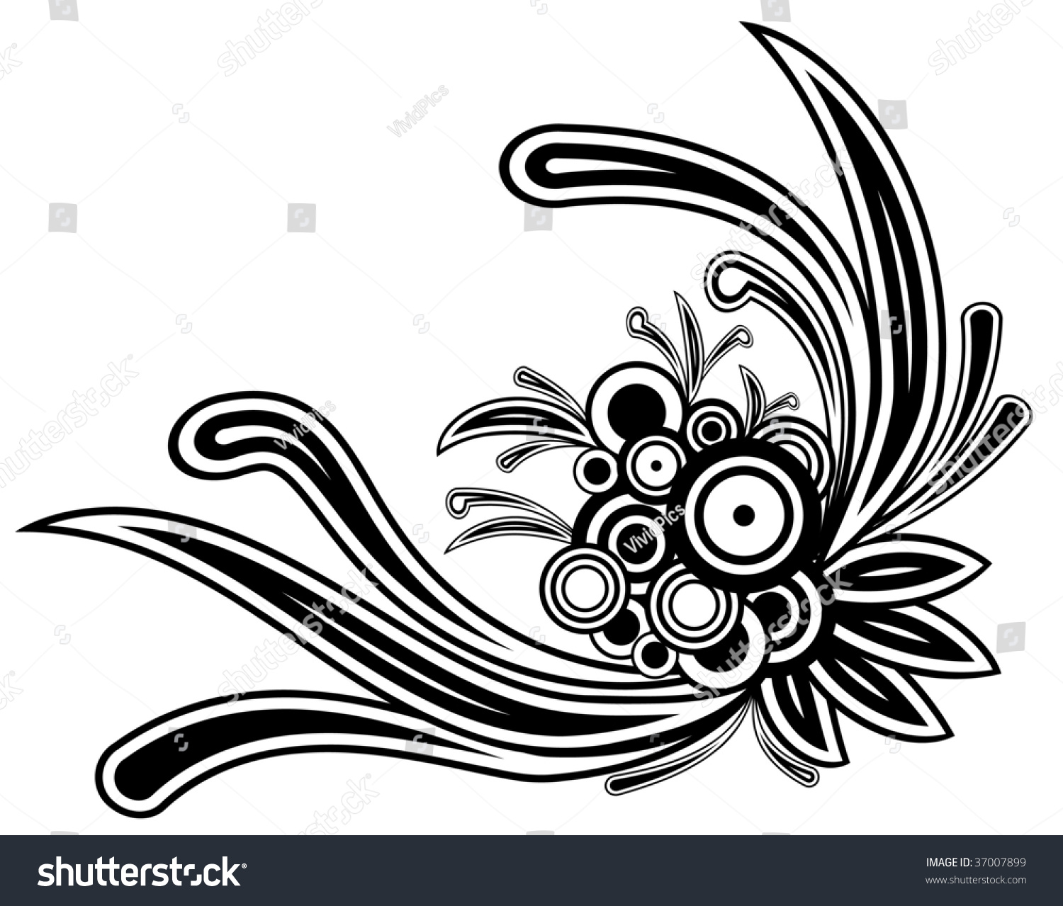 Black White Corner Design Element Stock Illustration 37007899 ...