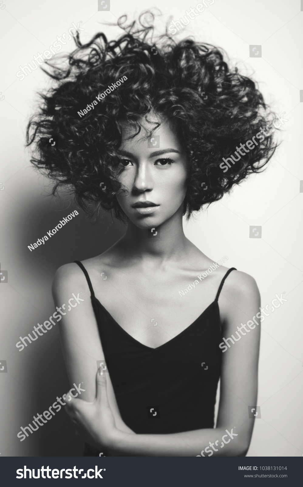  Black White Fashion Studio Portrait Beautiful Stock Photo 1038131014 ...