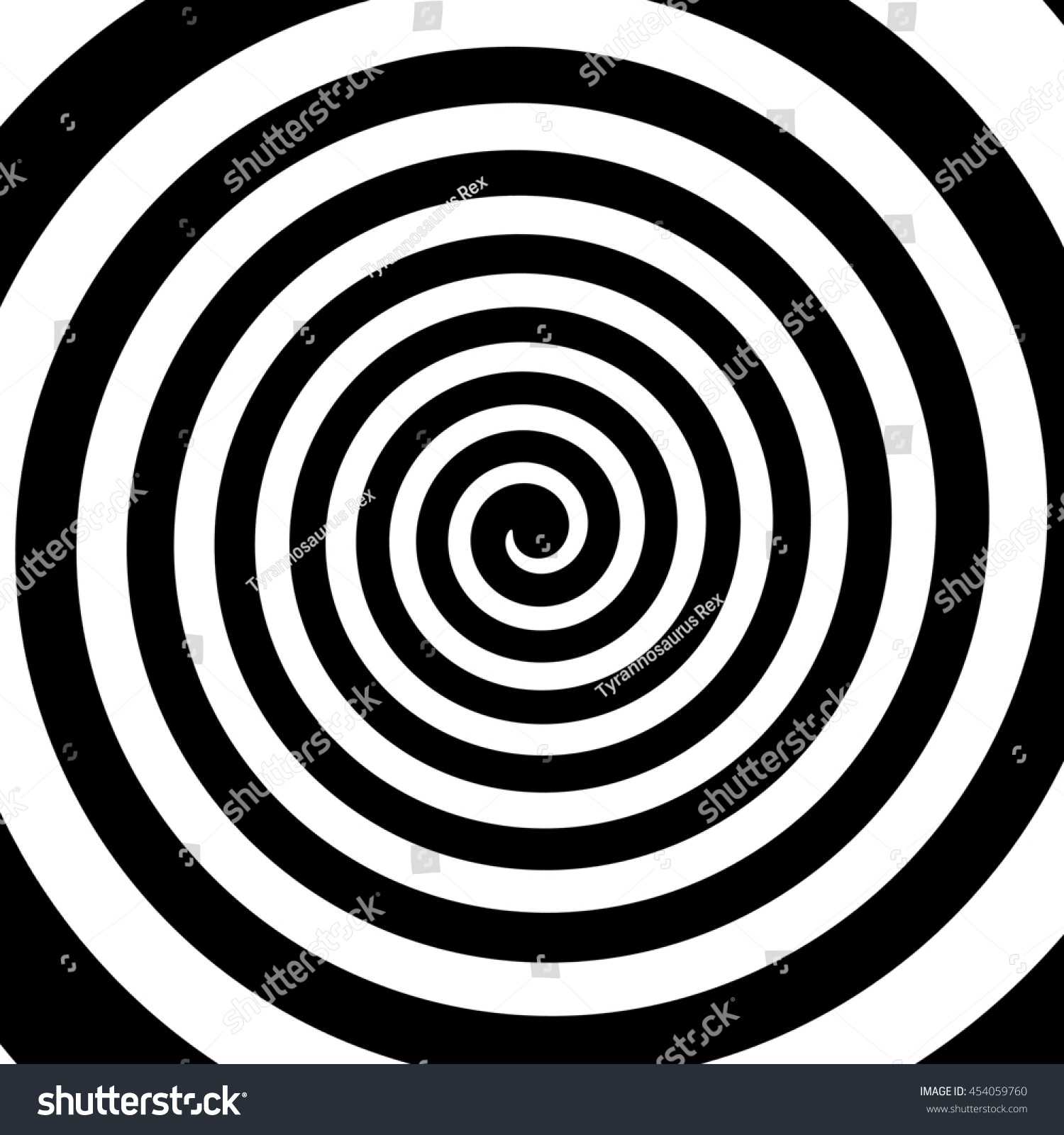 Black And White Hypnotic Spiral Vortex. Stock Photo 454059760 ...