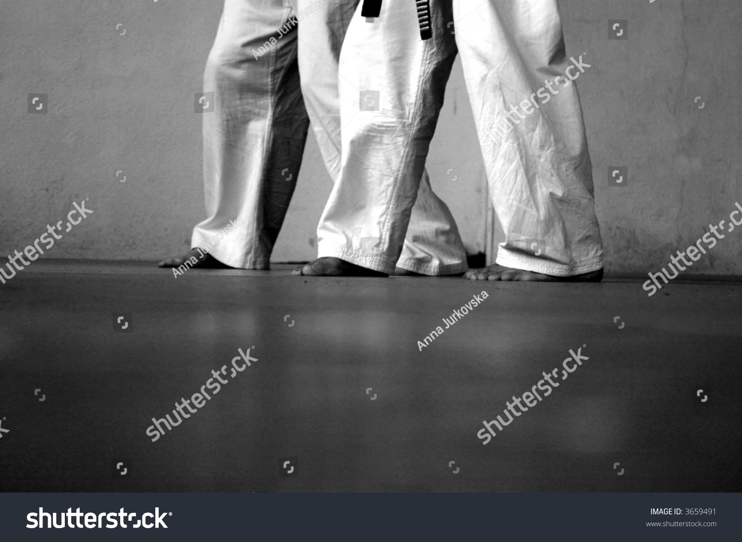 Black White Photo Two People Practicing Stock Photo 3659491 - Shutterstock