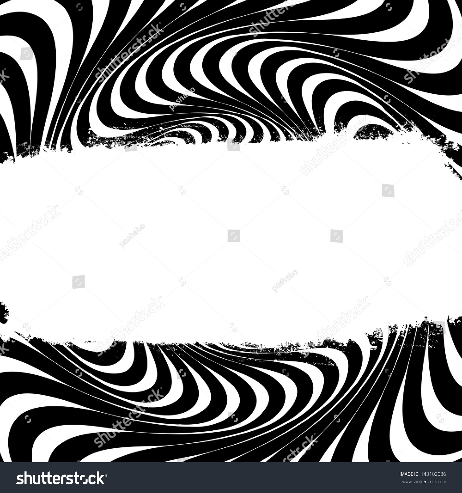 Black And White Swirl Lines With Grunge Label. Raster Version, Vector ...