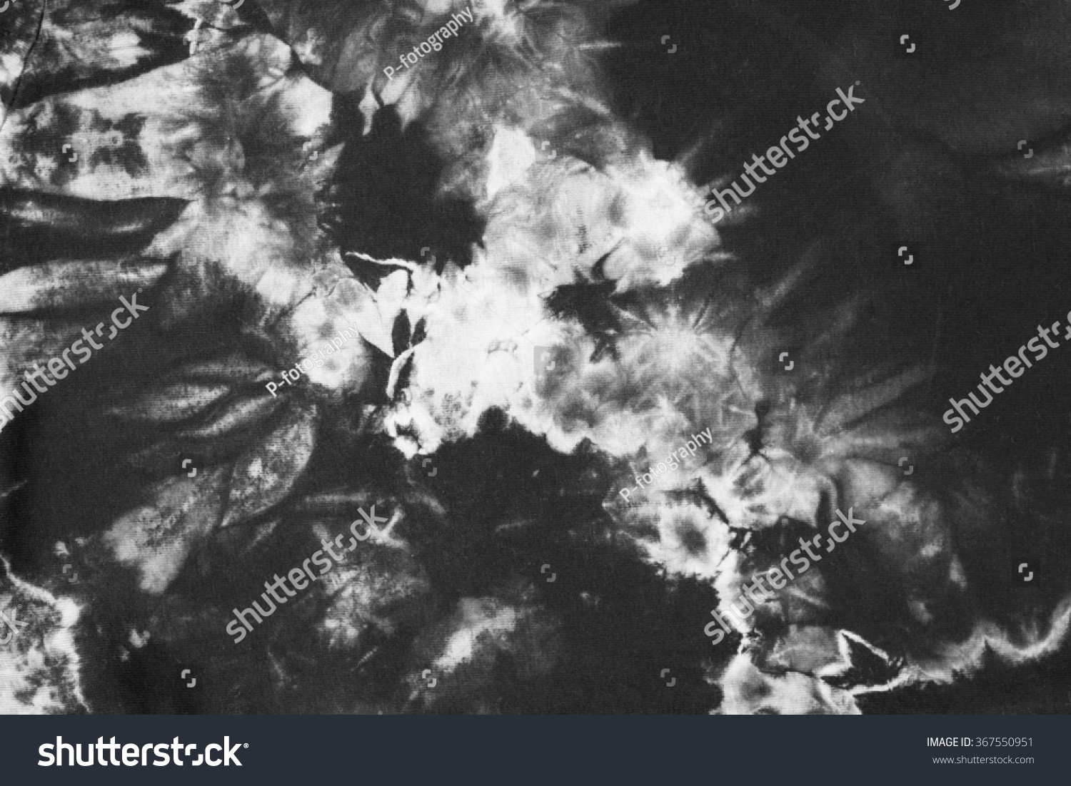 Black White Tie Dyed Pattern Abstract Stock Photo 367550951