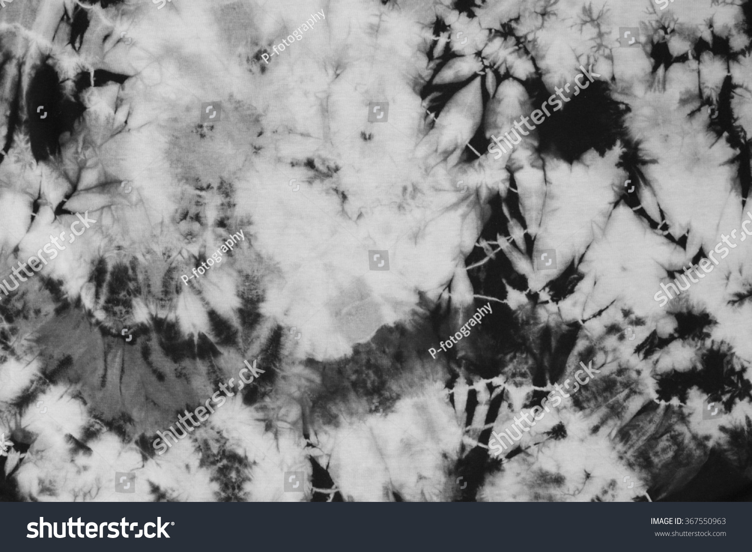 Black And White Tie Dyed Pattern Abstract Background. Stock Photo ...