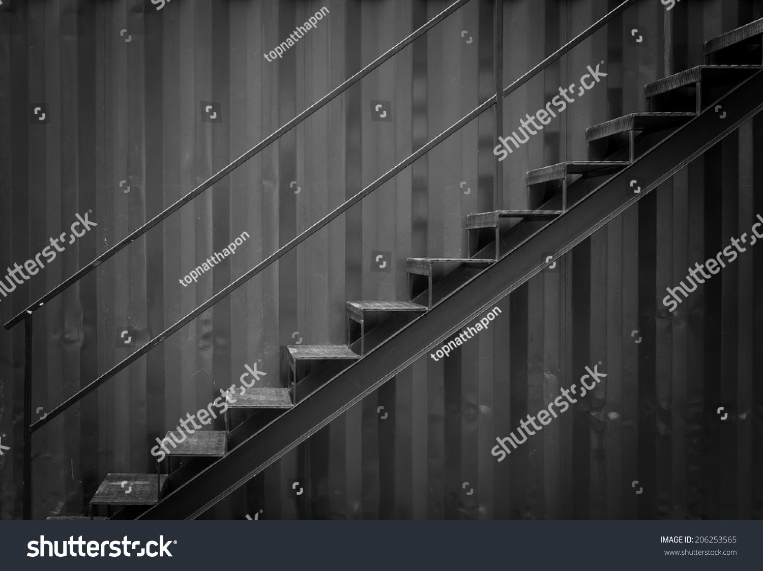 Black White Stairs Background Stock Photo 206253565 | Shutterstock