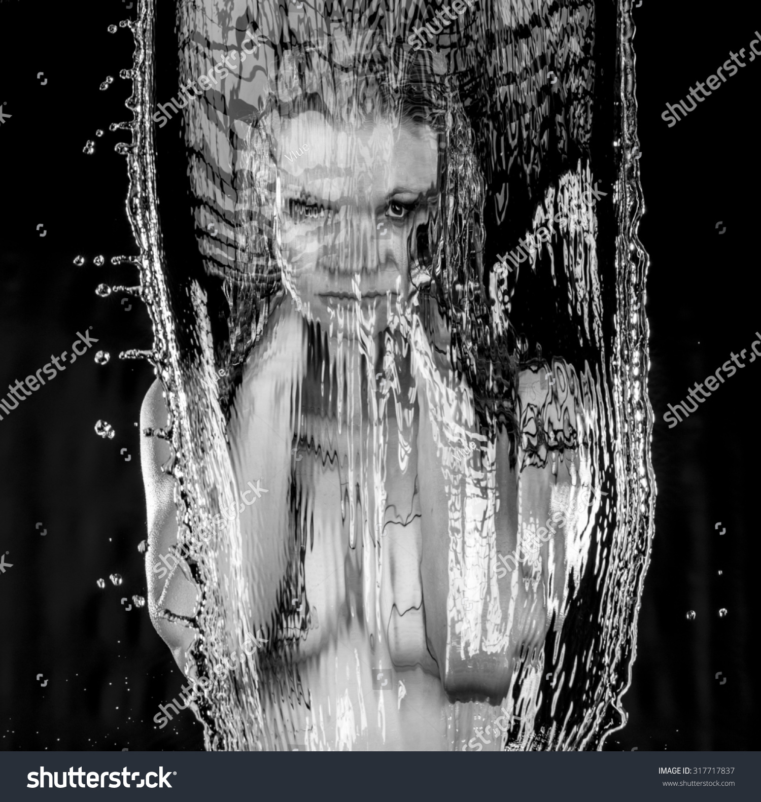 hands on neck woman nude slut with cum