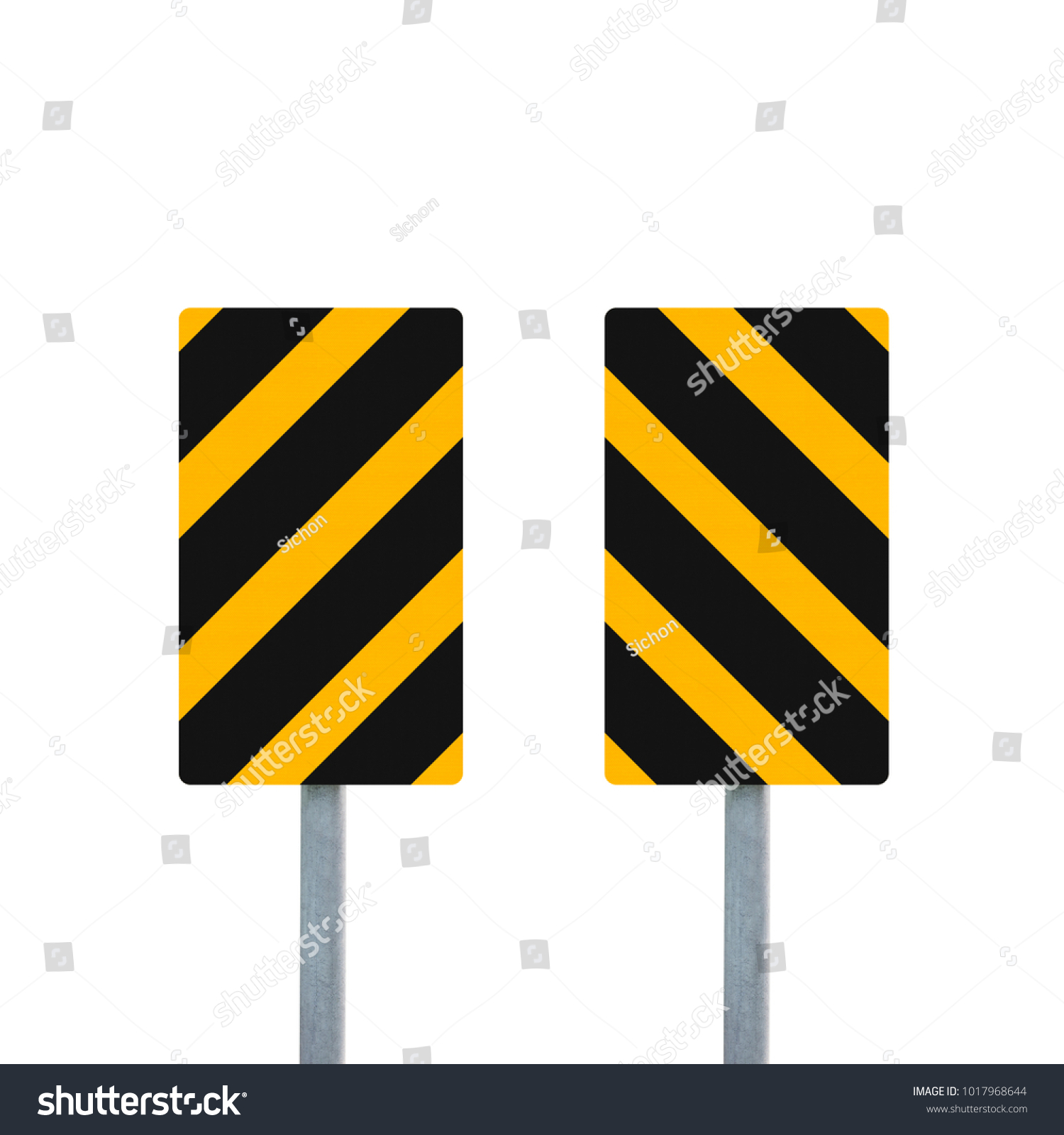 Black Yellow Traffic Sign Danger Road Stock Photo Edit Now