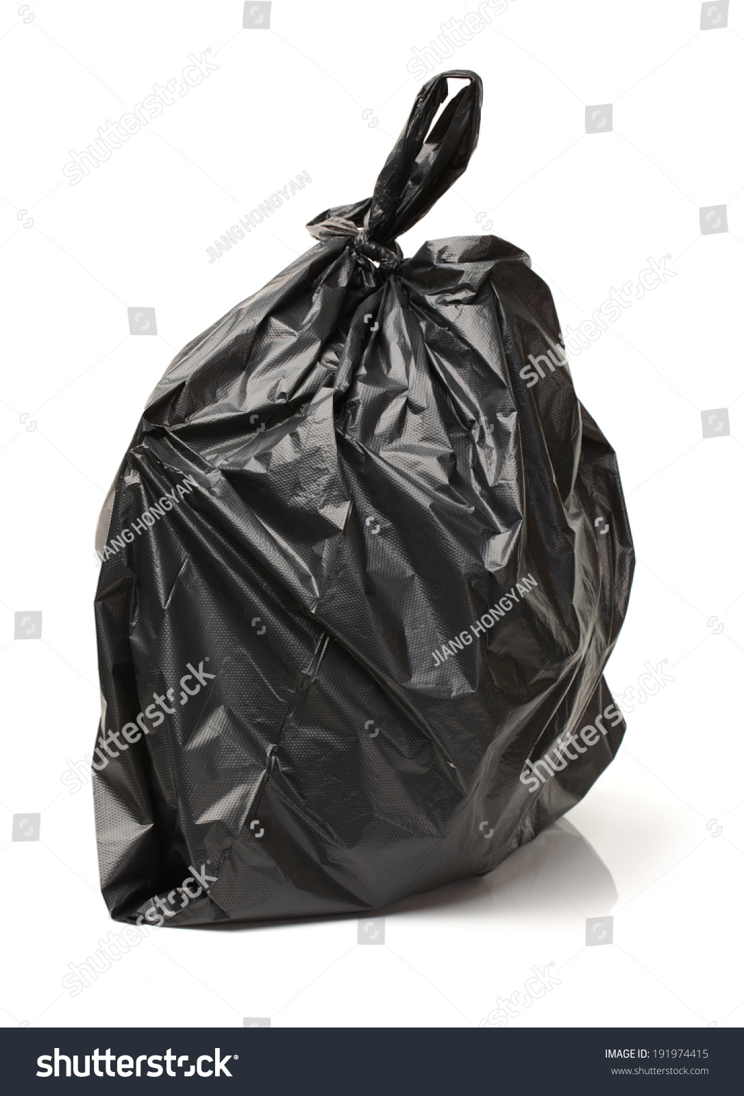 Black Bag Rubbish On White Background Stock Photo (Edit Now) 191974415