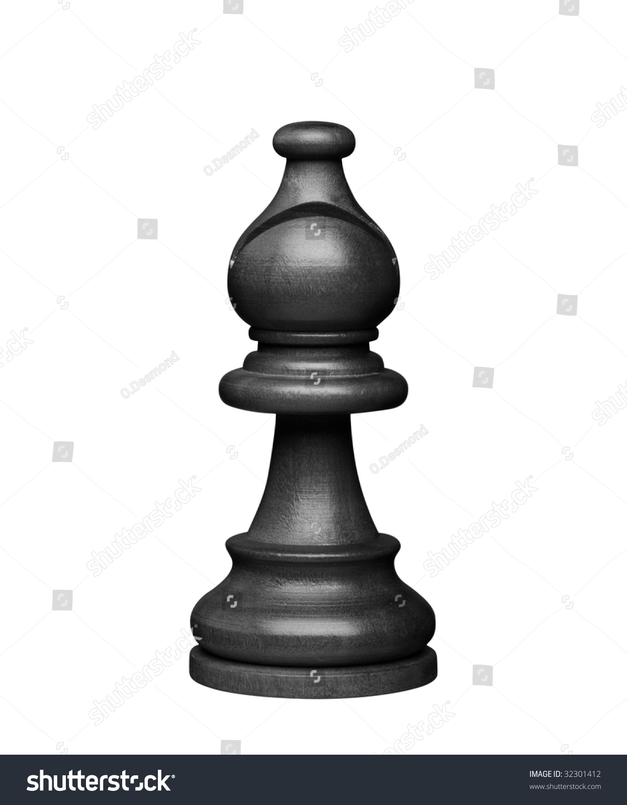 Black Bishop Chess Figure (+Clipping Path, High Resolution) Stock Photo ...