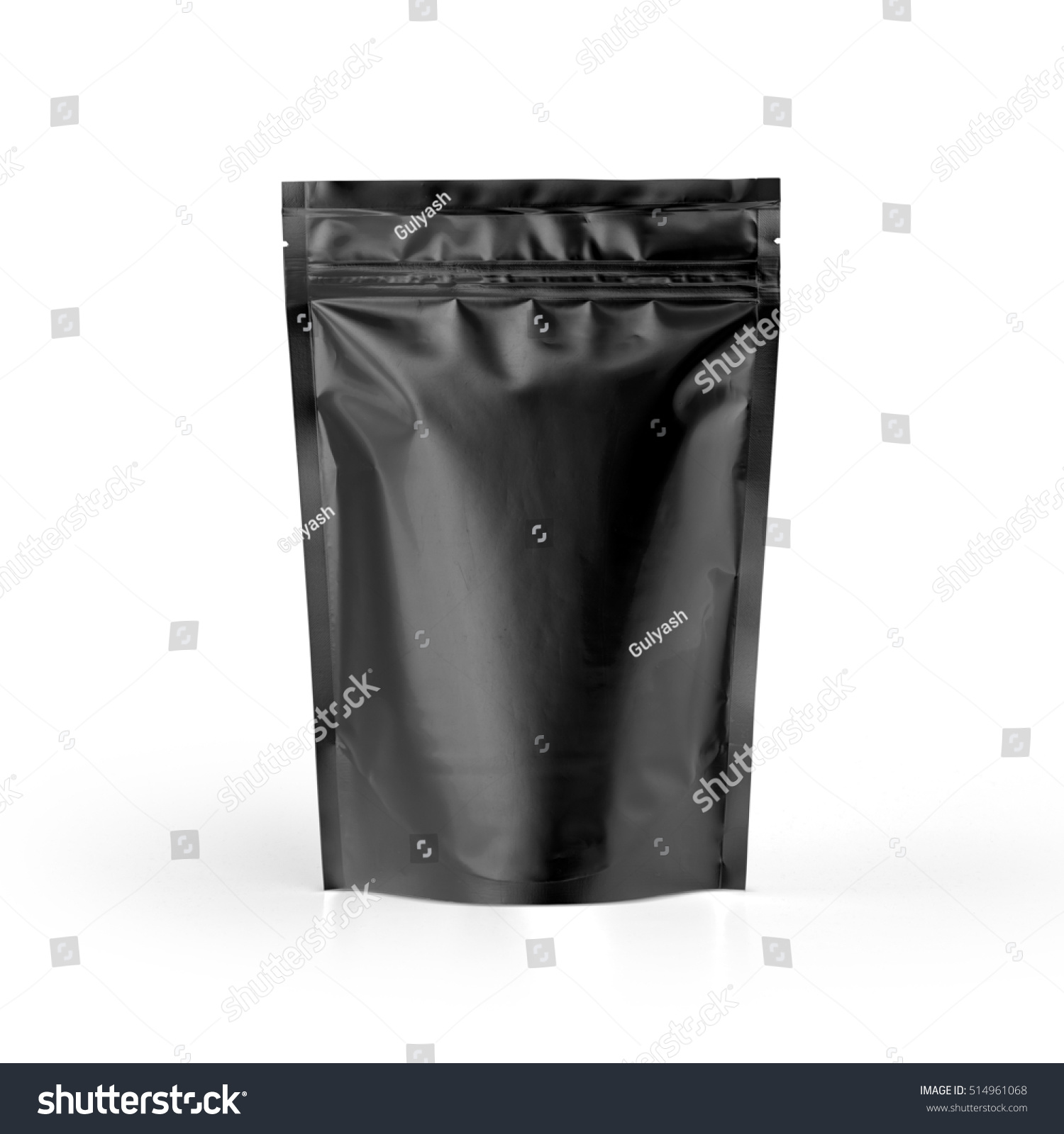 Download Black Blank Plastic Vacuum Sealed Pouch Food And Drink Stock Image 514961068 Yellowimages Mockups