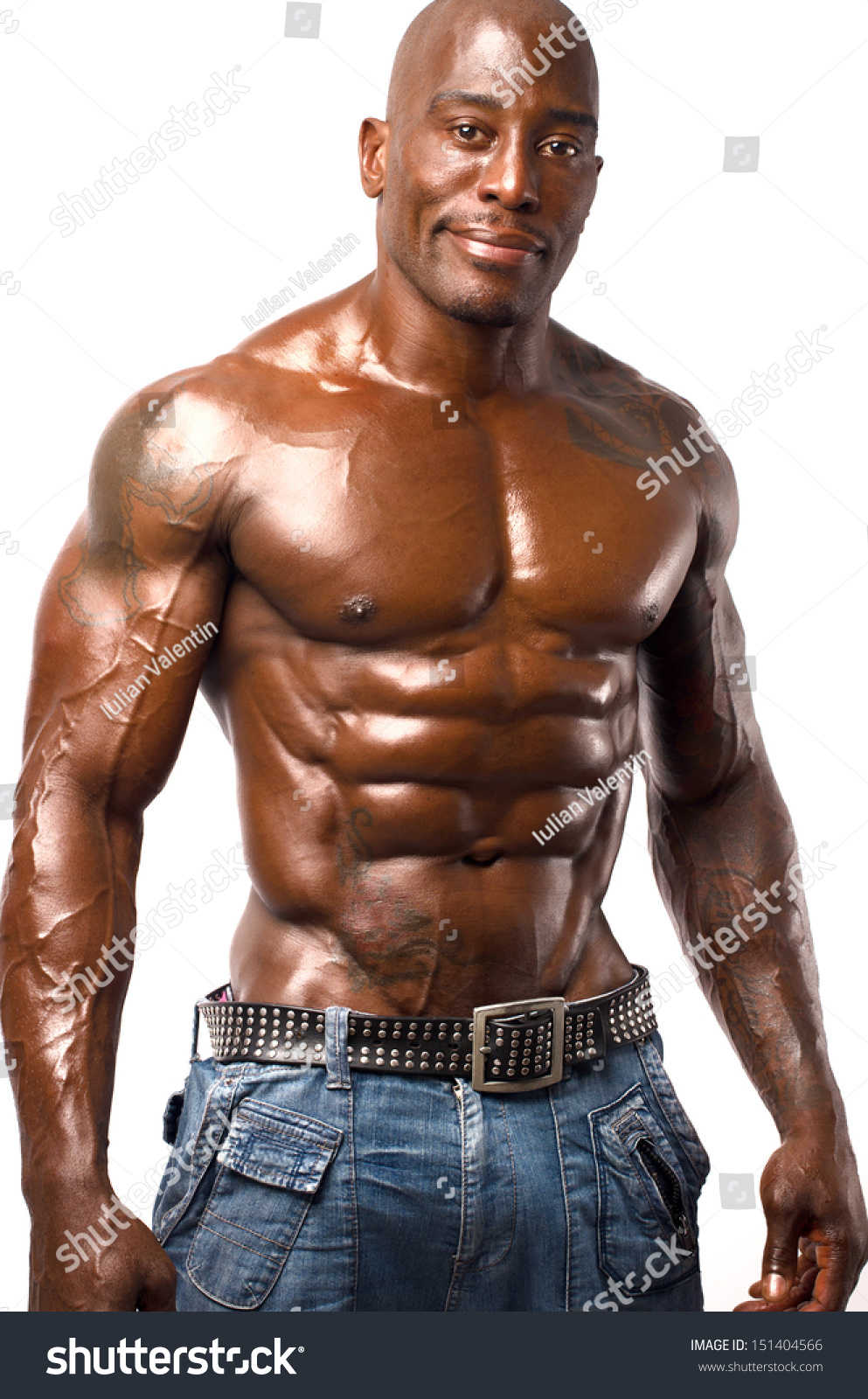 Stock chest strong image with naked man 