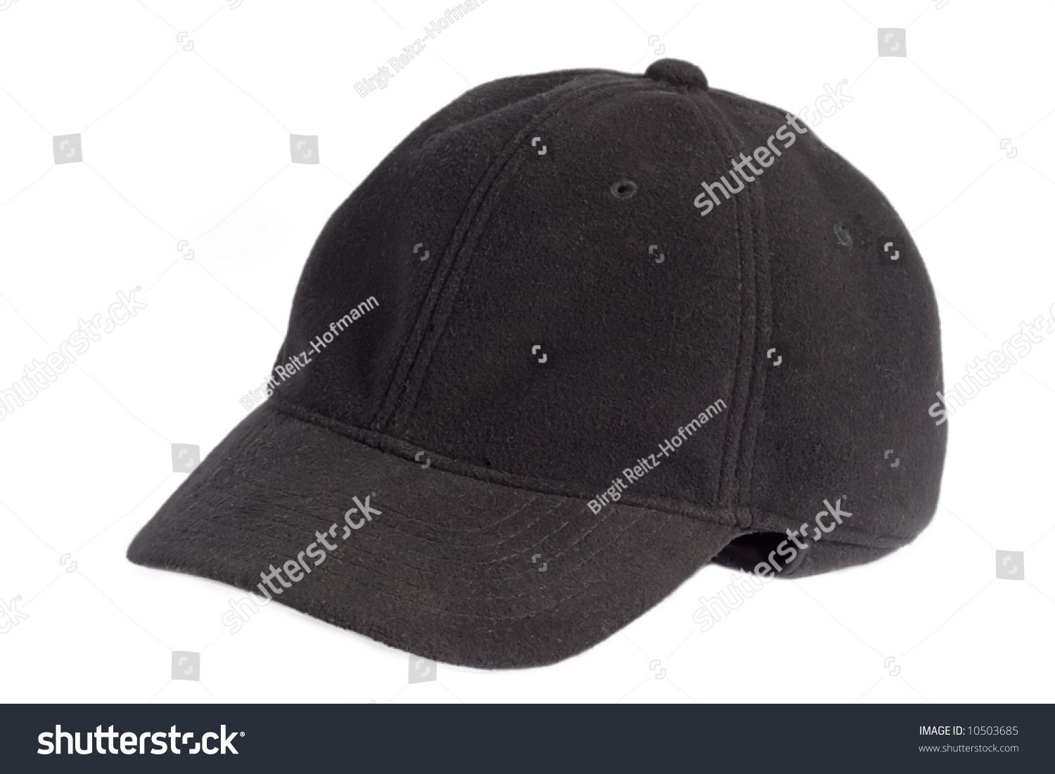 Black Cap - Isolated On White Background Stock Photo 10503685 ...