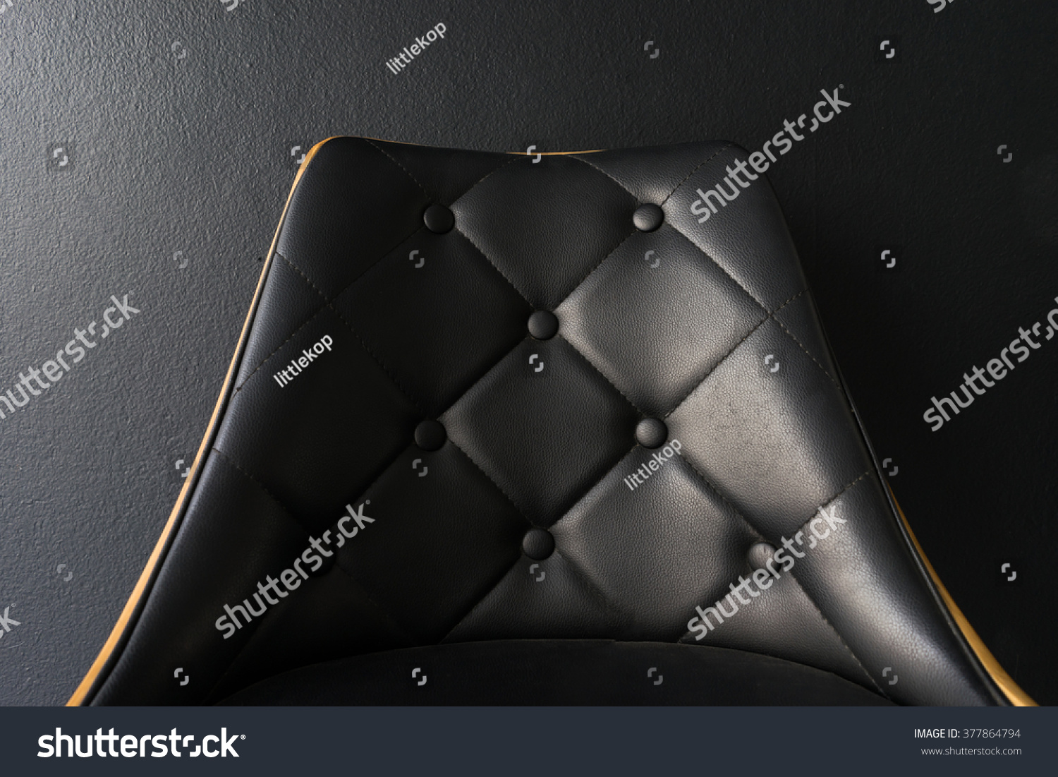 Black Chair Black Background Closeup Stock Photo 377864794 Shutterstock