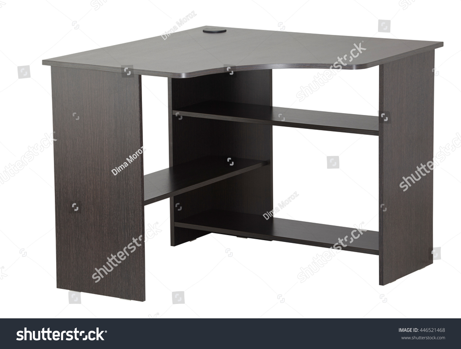 Black Corner Table Isolated On White Objects Interiors Stock Image