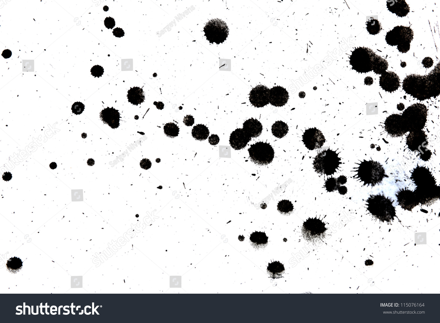 Black Drop Ink Splatter Gloss Brush Stock Illustration 115076164 ...