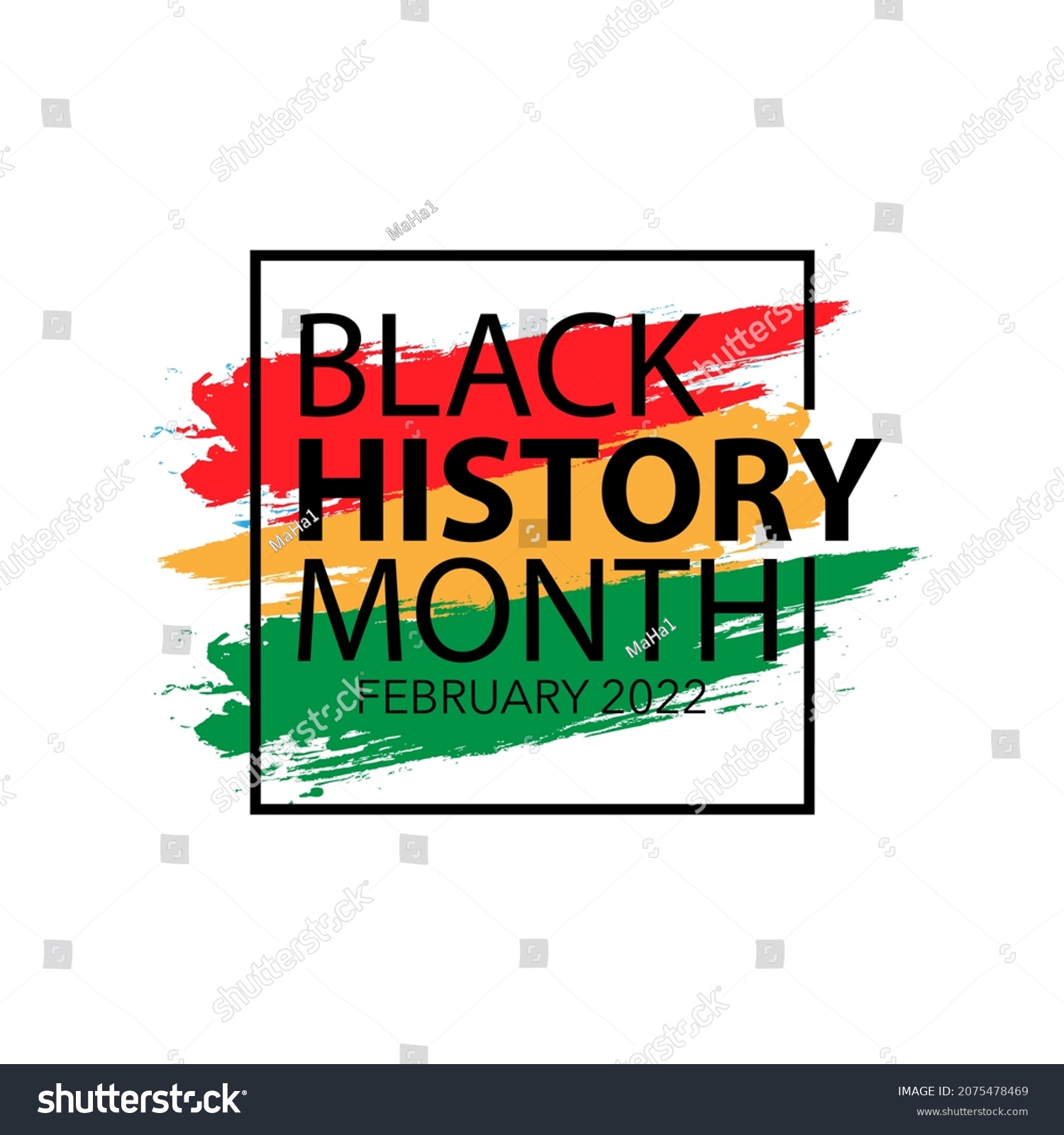 Black History Month Frame Background Stock Illustration 2075478469 ...