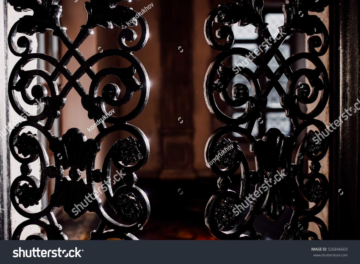Black Iron Gate Stock Photo 526846603 : Shutterstock