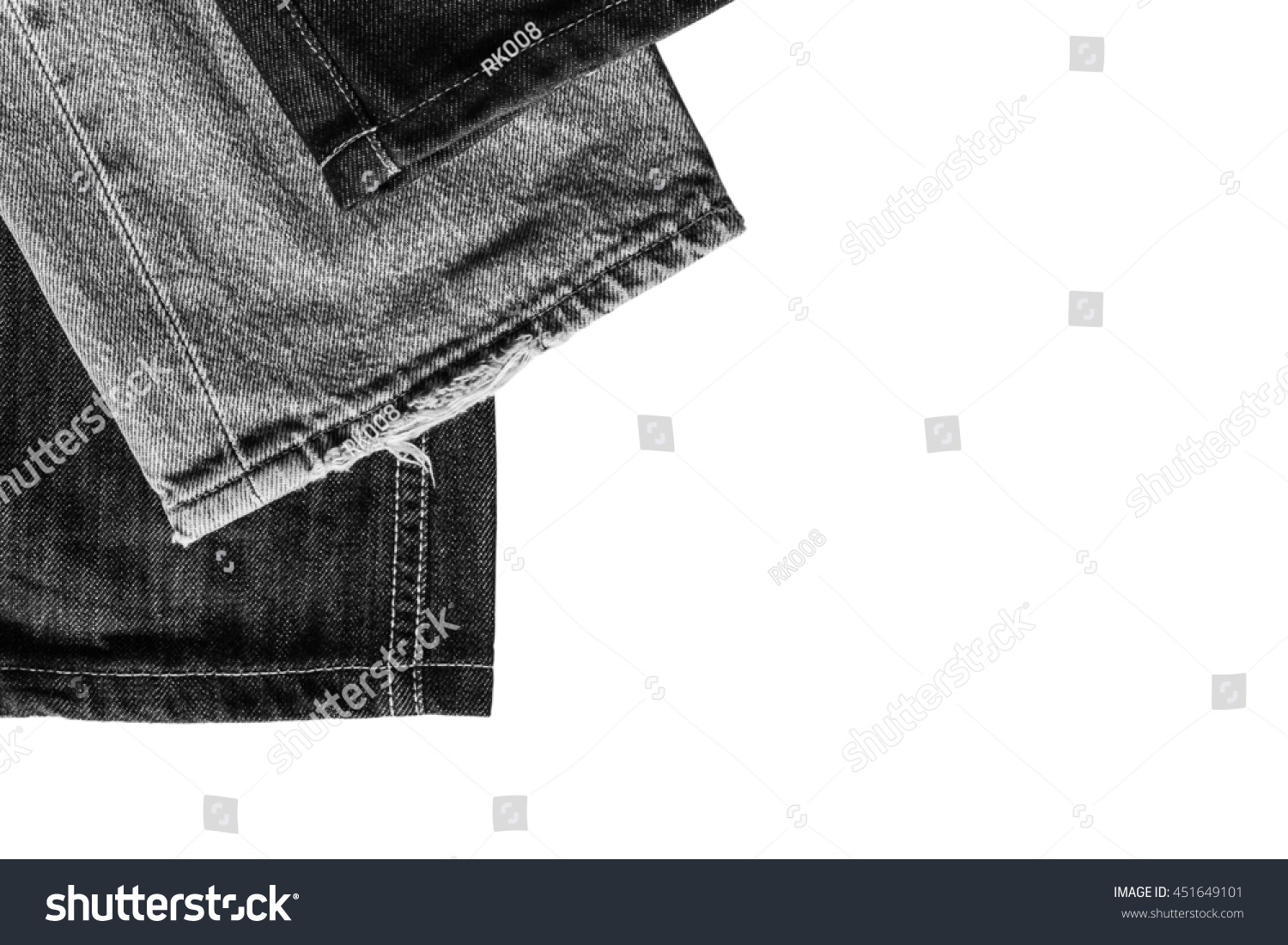 Black Jeans On White Background Stock Photo 451649101 - Shutterstock