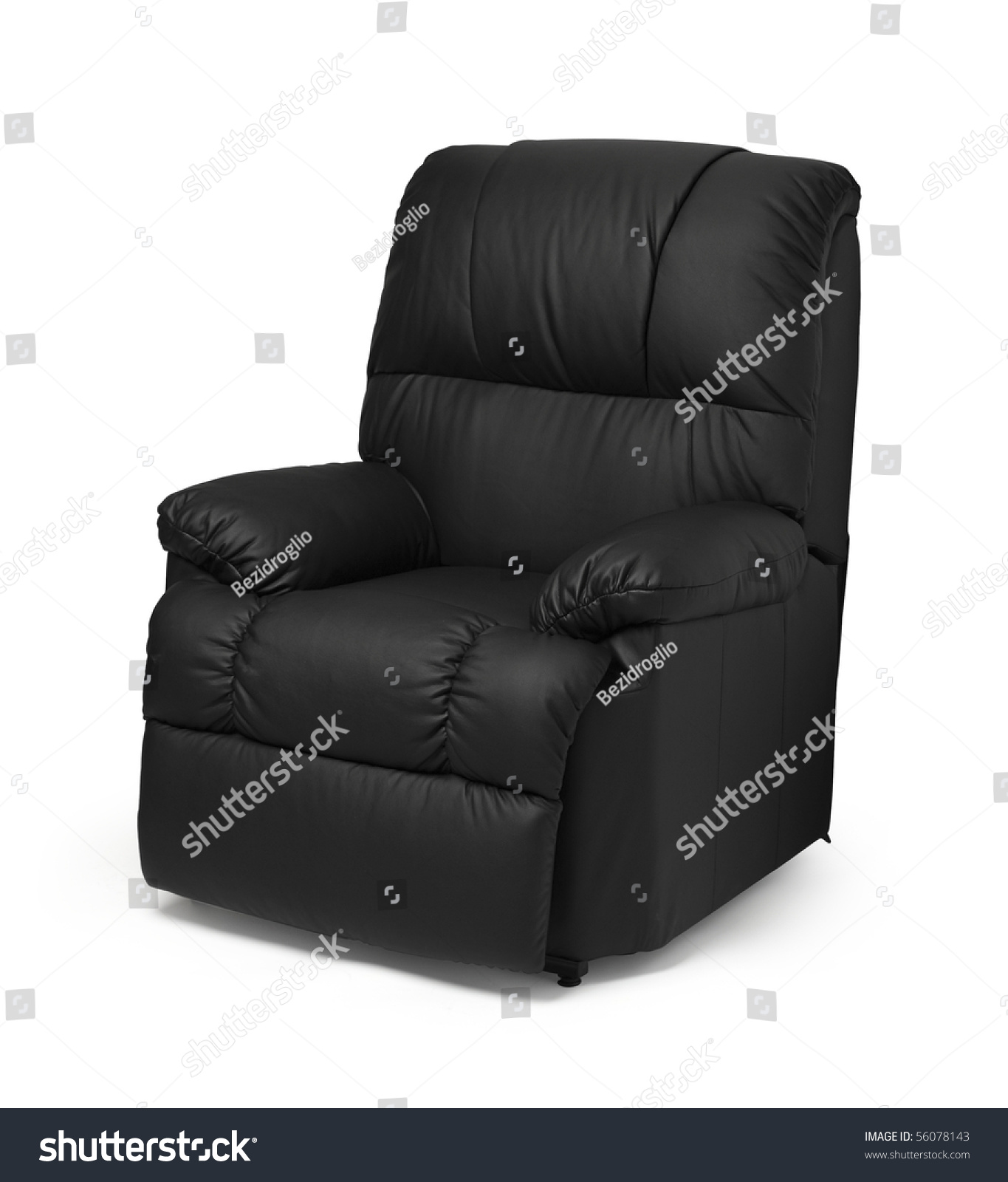 Black Leather Recliner Armchair Massage Foot Stock Photo Edit Now 56078143