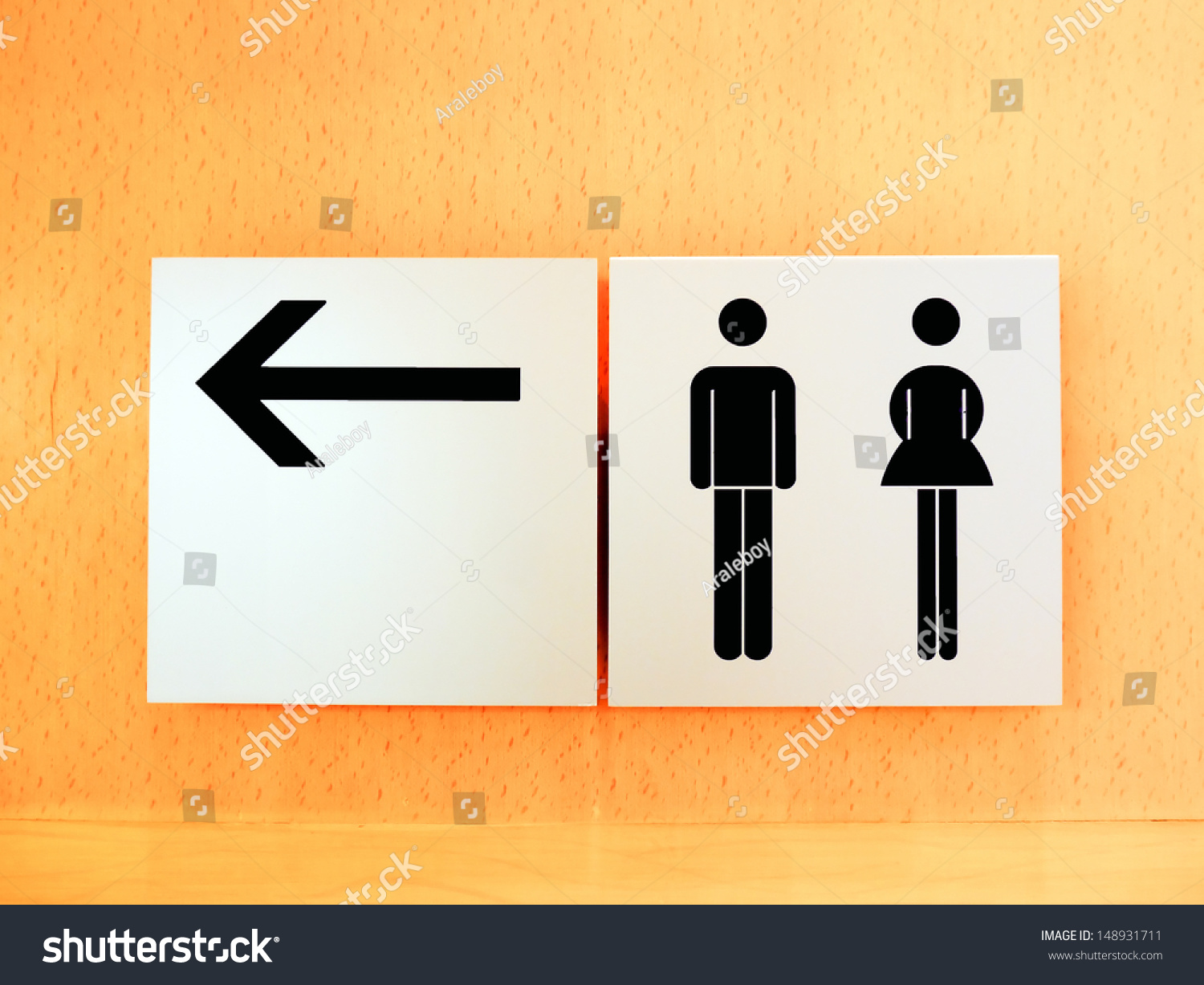 Black Man Woman Sign Restroom Stock Photo 148931711 | Shutterstock