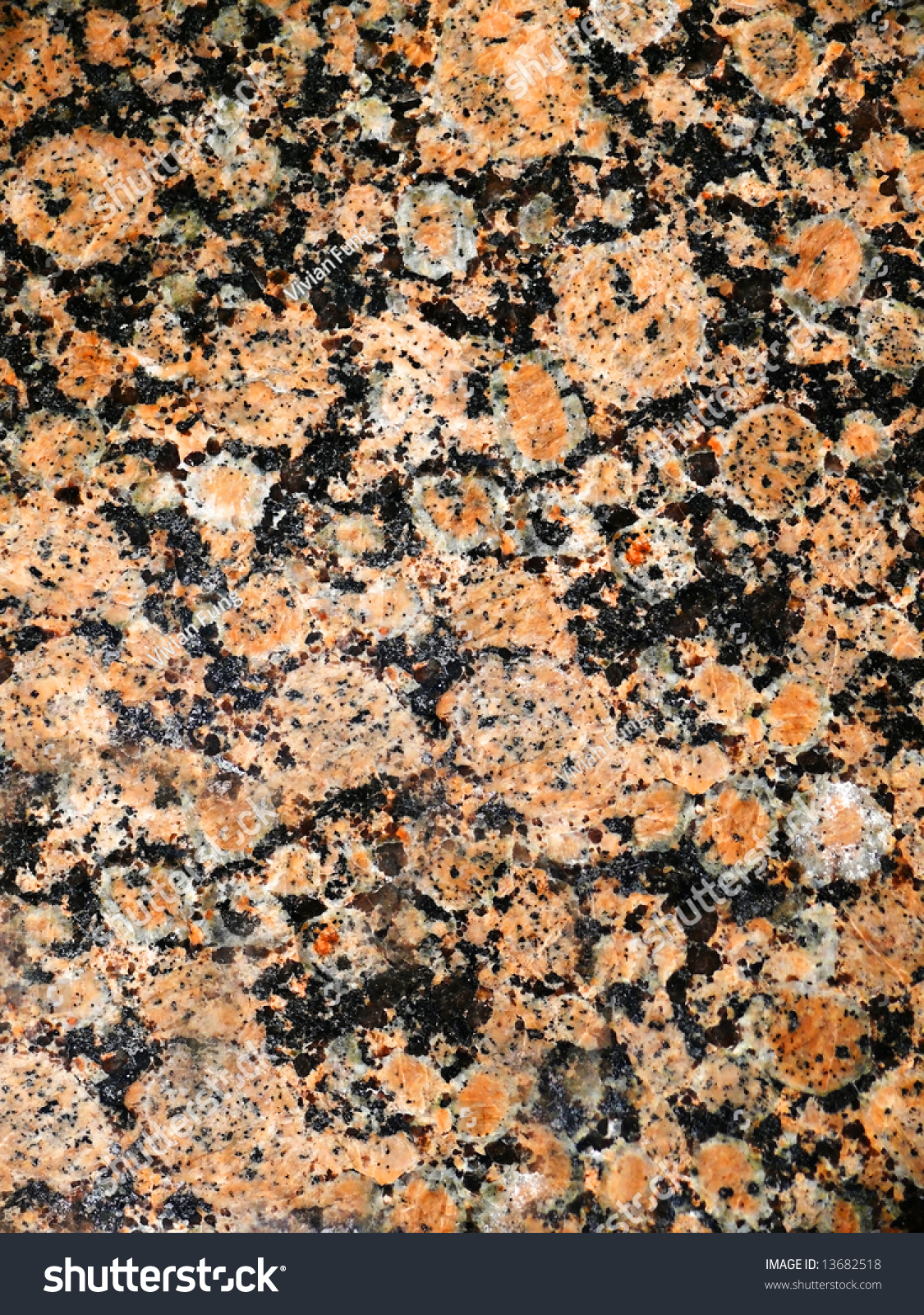 Black Marbled Granite Copper Gold Flecks Stock Photo 13682518 ...