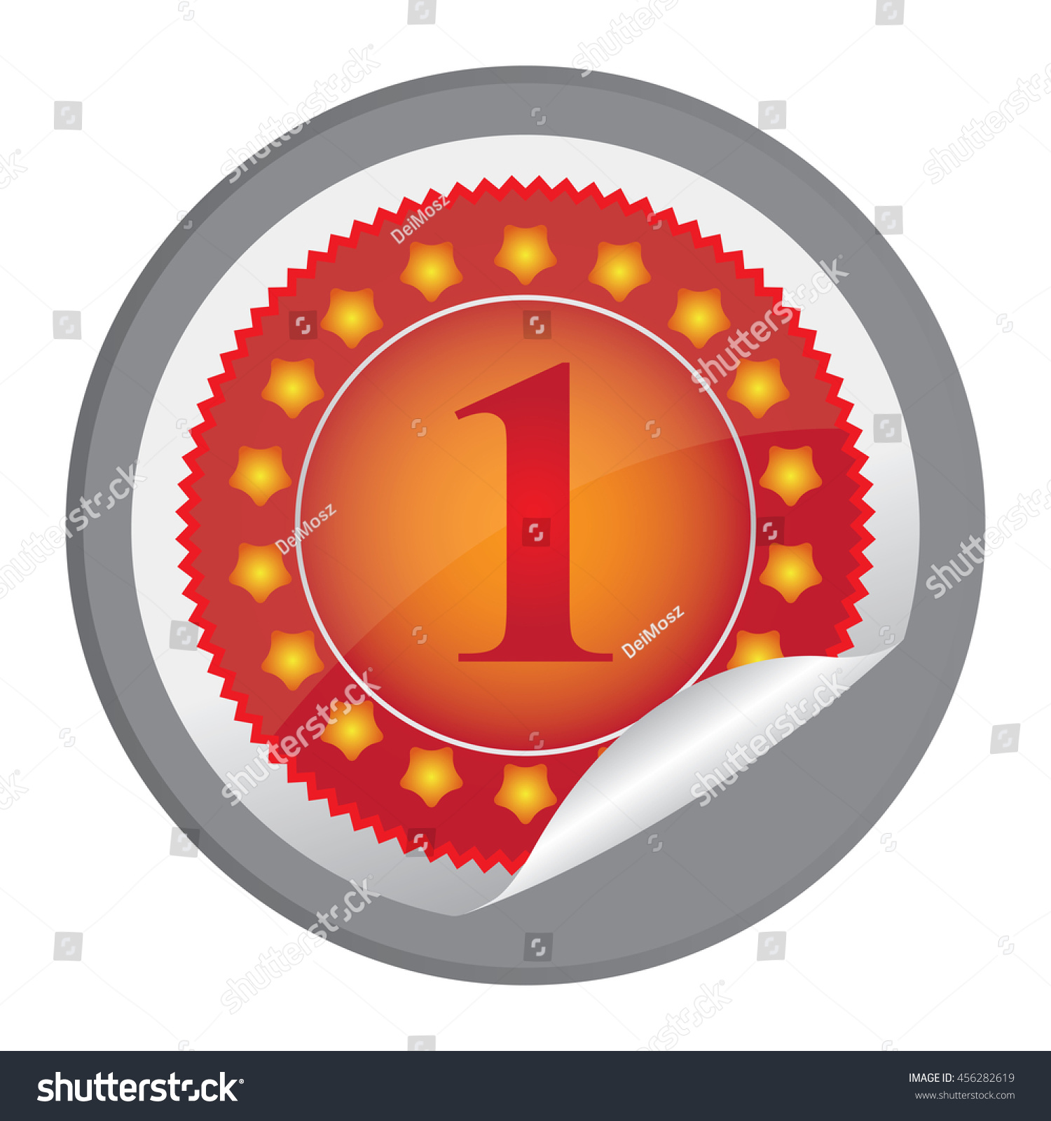 Black Number 1 Infographics Icon On Stock Illustration 456282619