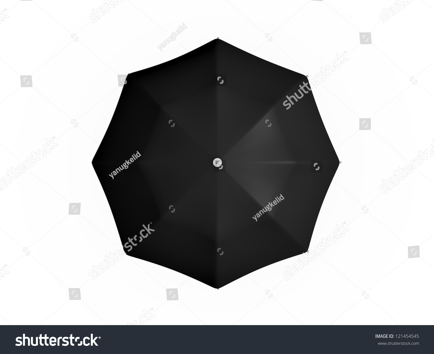 Download Black Open Umbrella Top View Isolated Stock Illustration ...