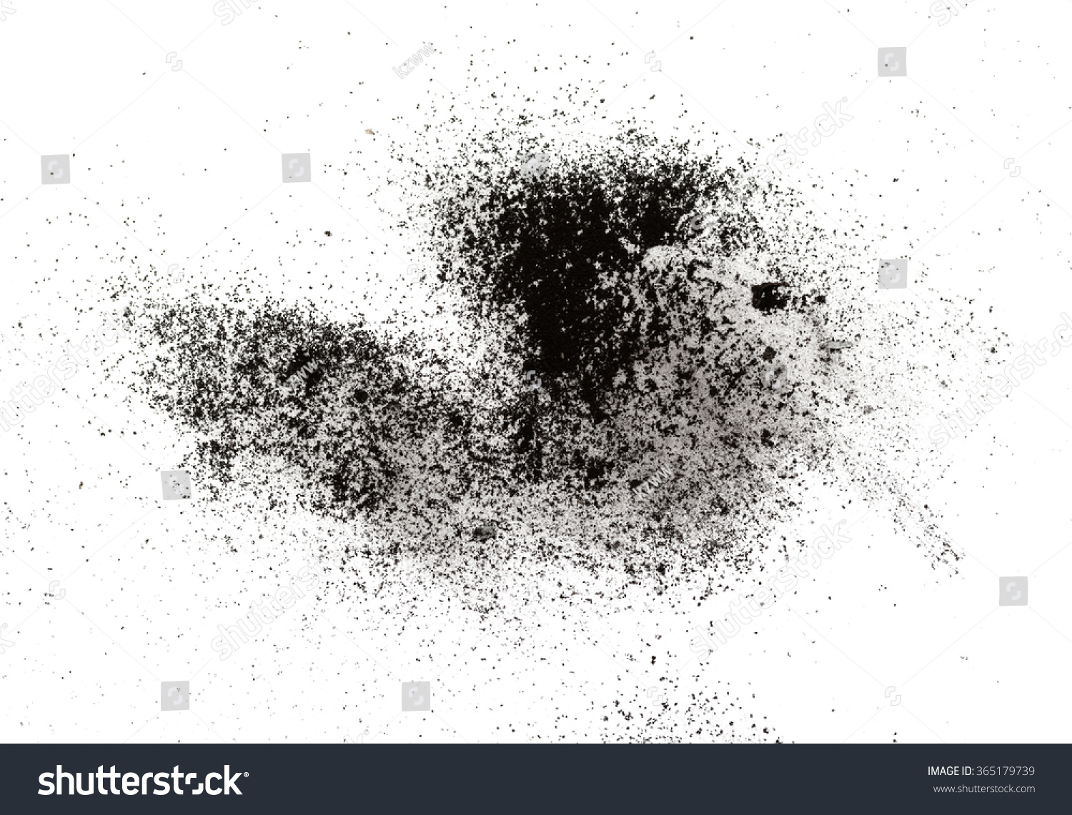 Black Powder Isolated On White Background Stock Photo 365179739 ...