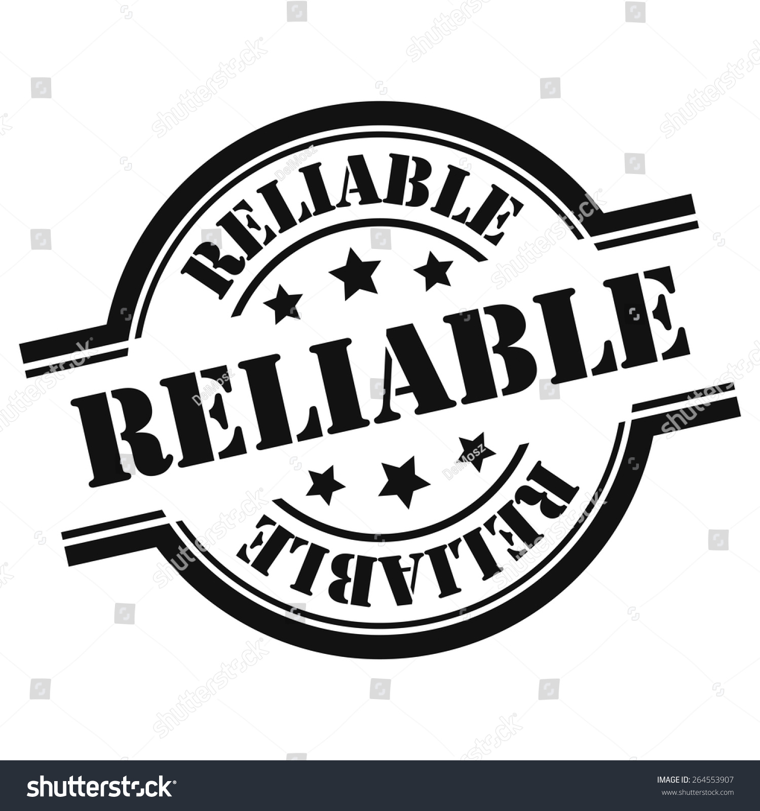 black reliable badge banner sign tag stock illustration 264553907 shutterstock