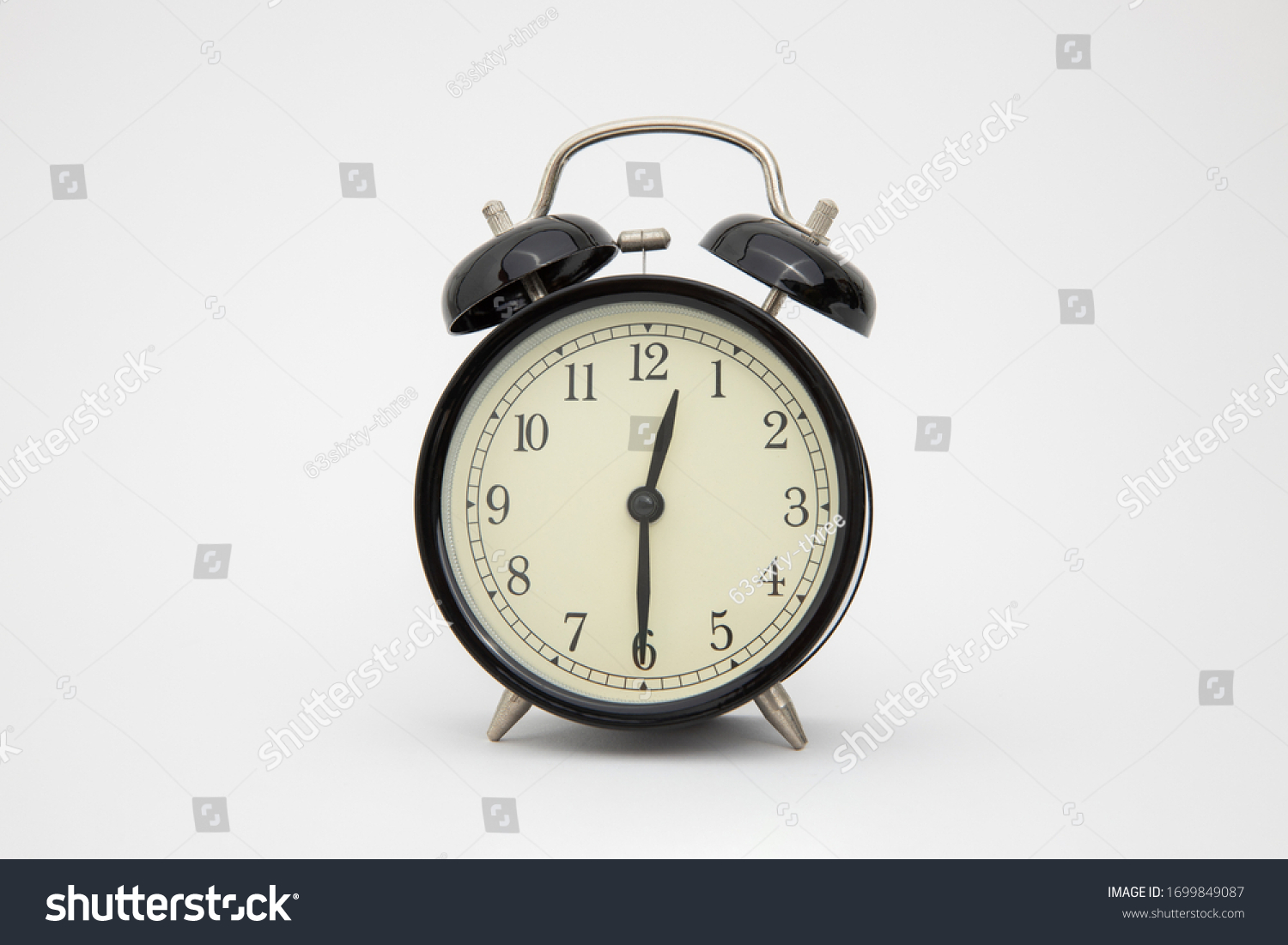 Black Retro Alarm Clock Set 1230 Stock Photo (Edit Now) 1699849087