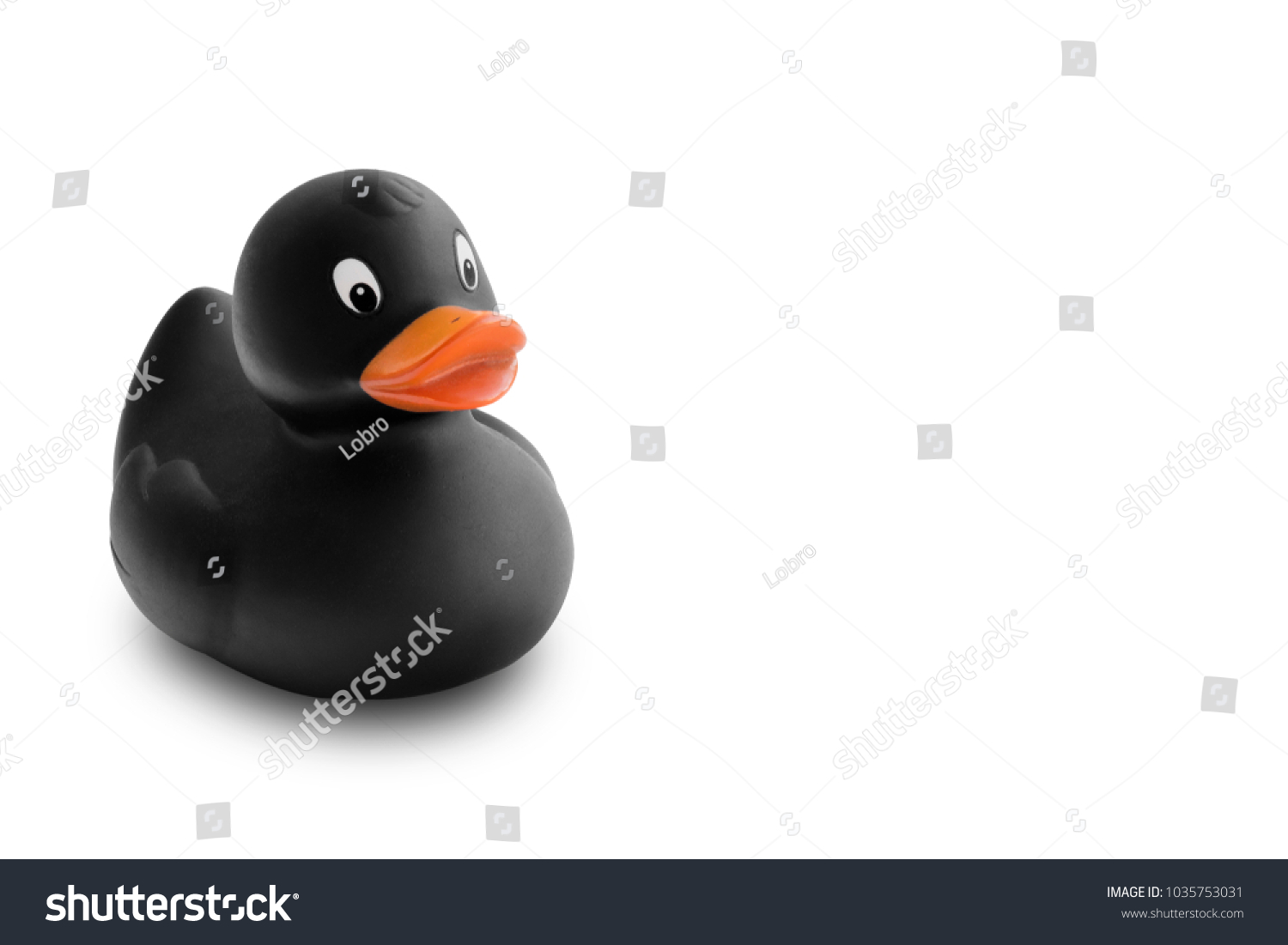 Black Rubber Duck White Isolated Background Stock Photo (Edit Now