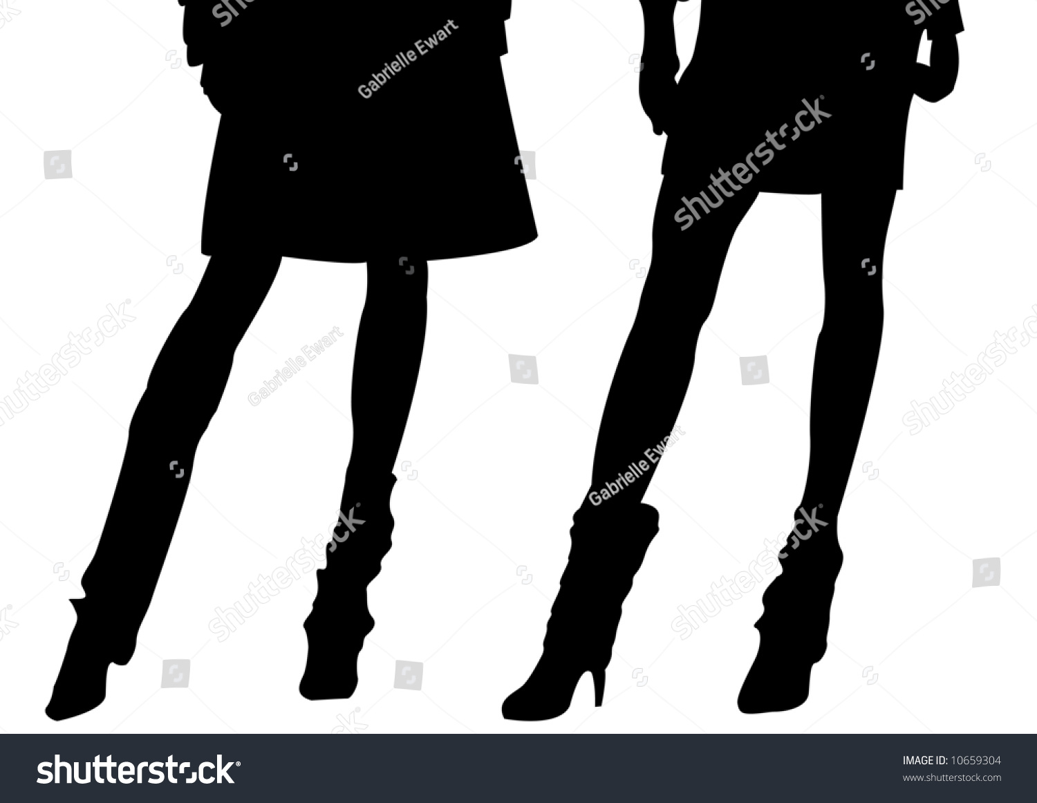 Black Silhouettes Female Legs Stock Illustration 10659304 Shutterstock 