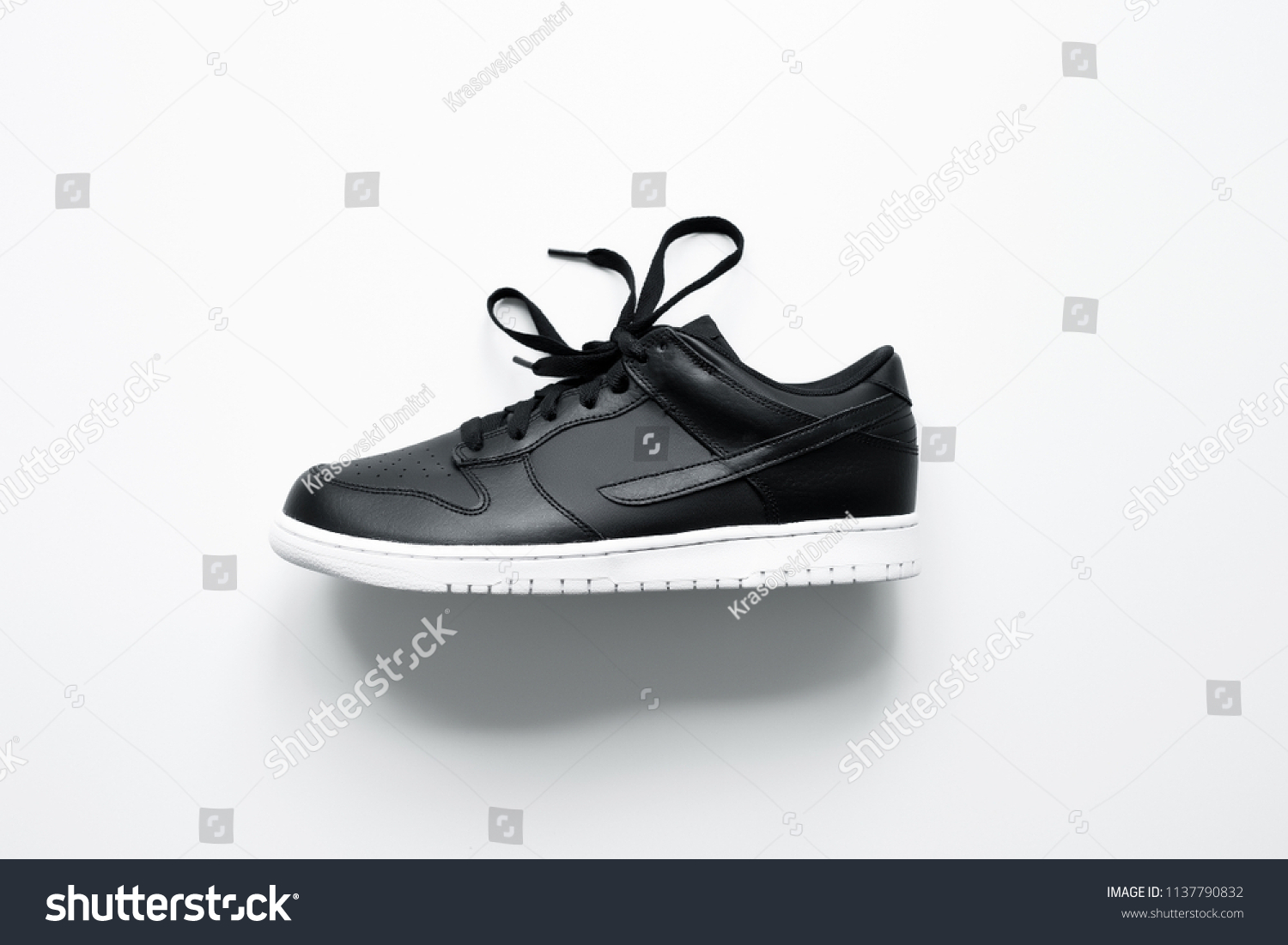 Black Sneakers On White Background Hype Stock Image Download Now