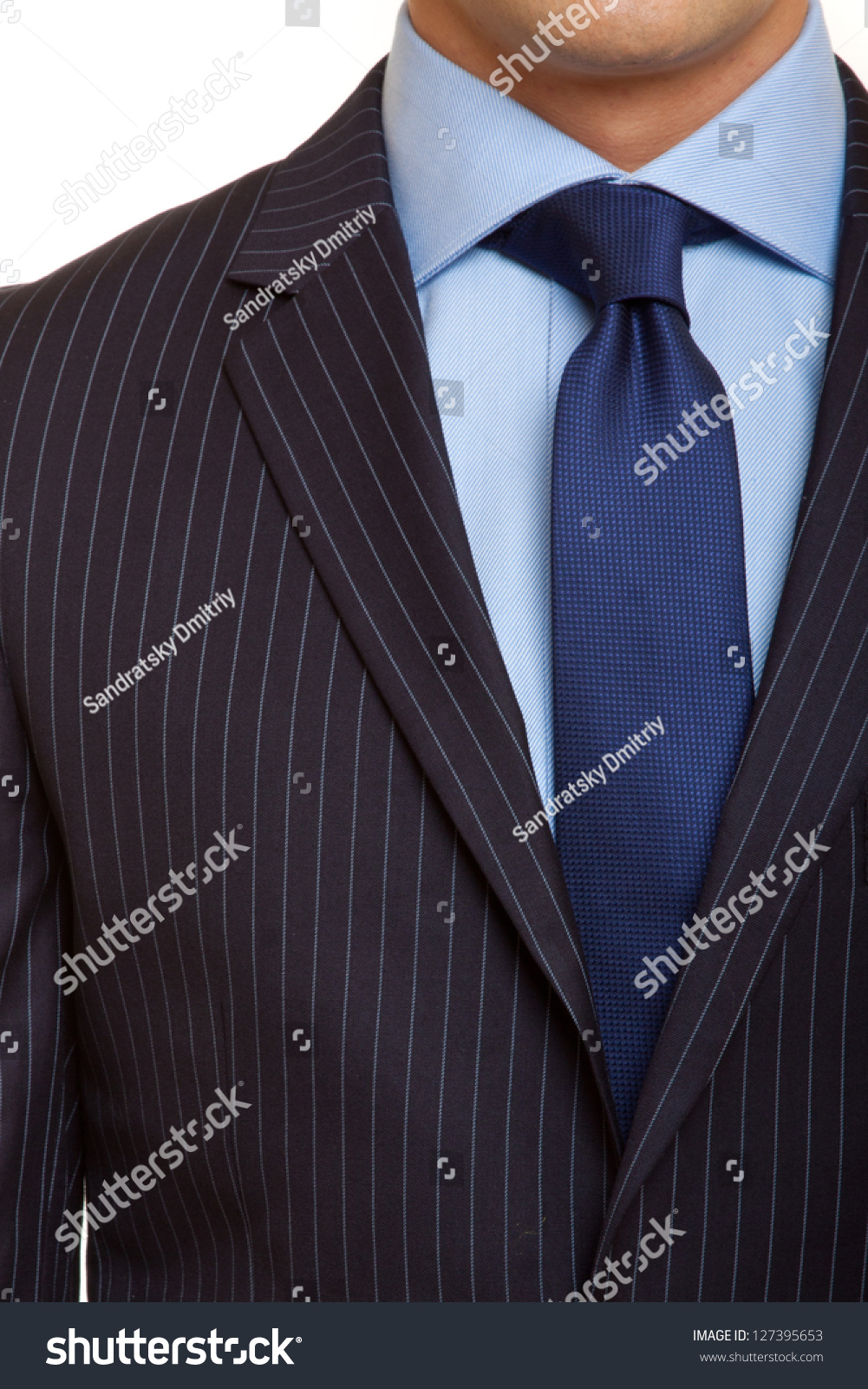 Black Suit With Blue Tie Stock Photo 127395653 : Shutterstock