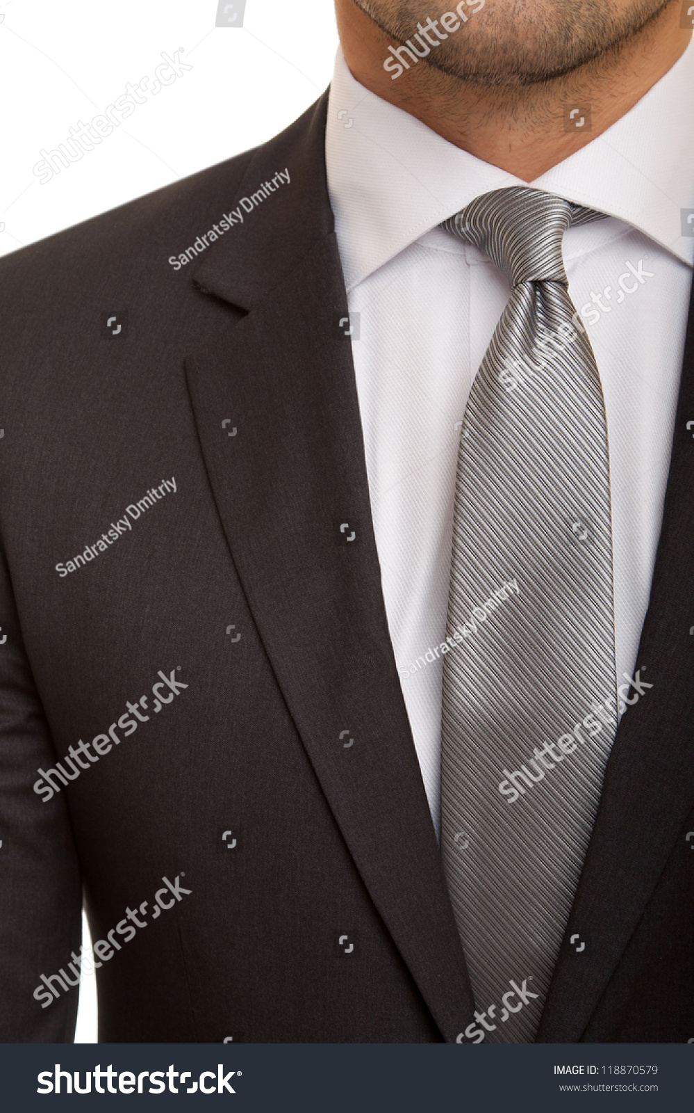 Black Suit Grey Tie Stock Photo 118870579 - Shutterstock