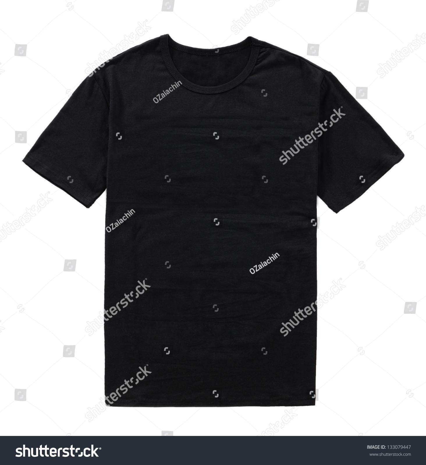 Black T-Shirt Isolated Stock Photo 133079447 : Shutterstock