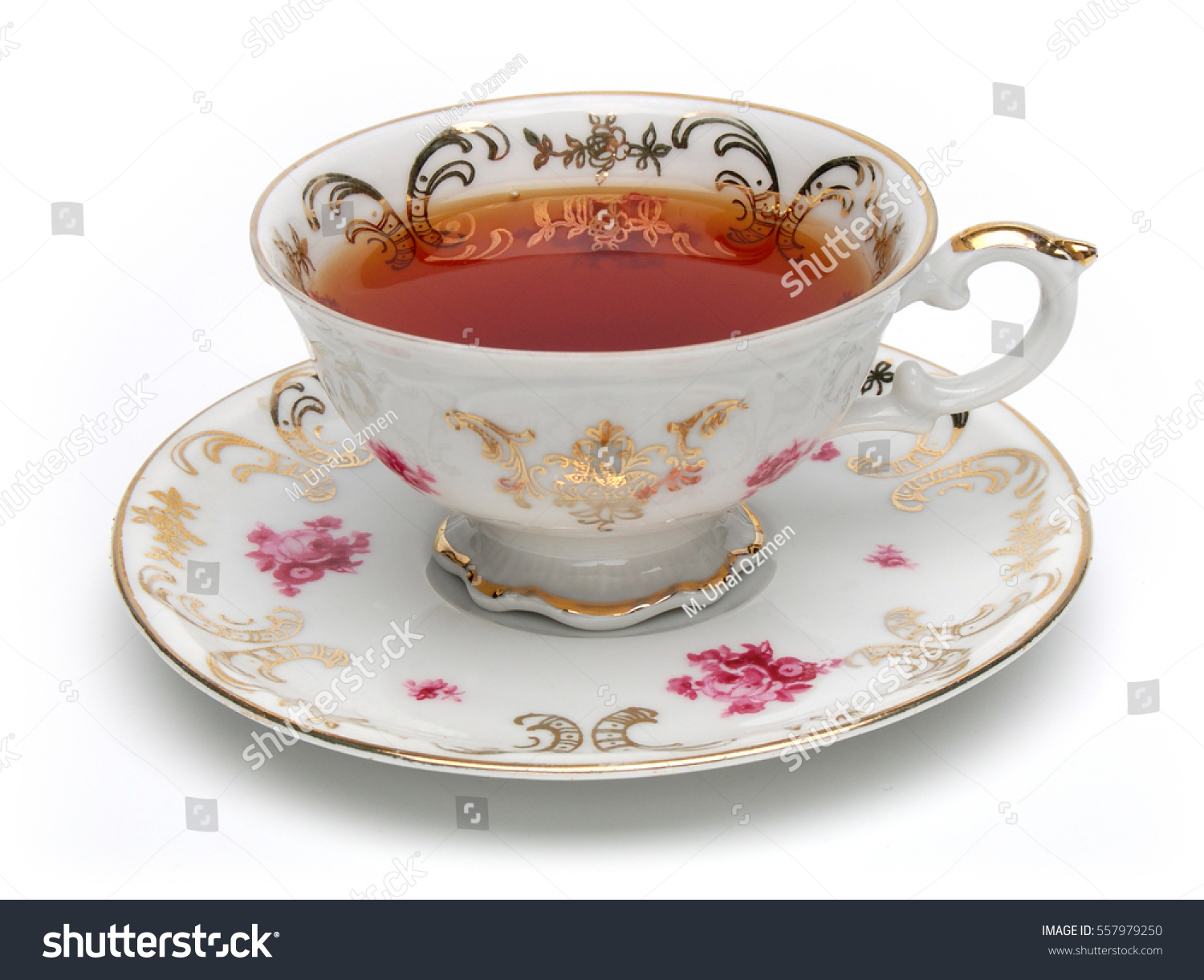 Black Tea Antique Tea Cup Isolated Stock Photo 557979250 | Shutterstock