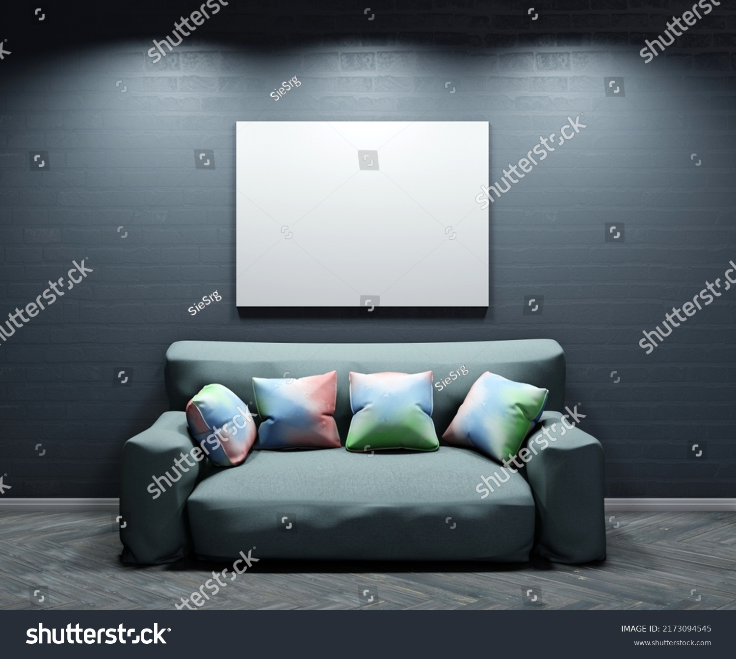 Black Wall White Poster Template Dark Stock Illustration 2173094545