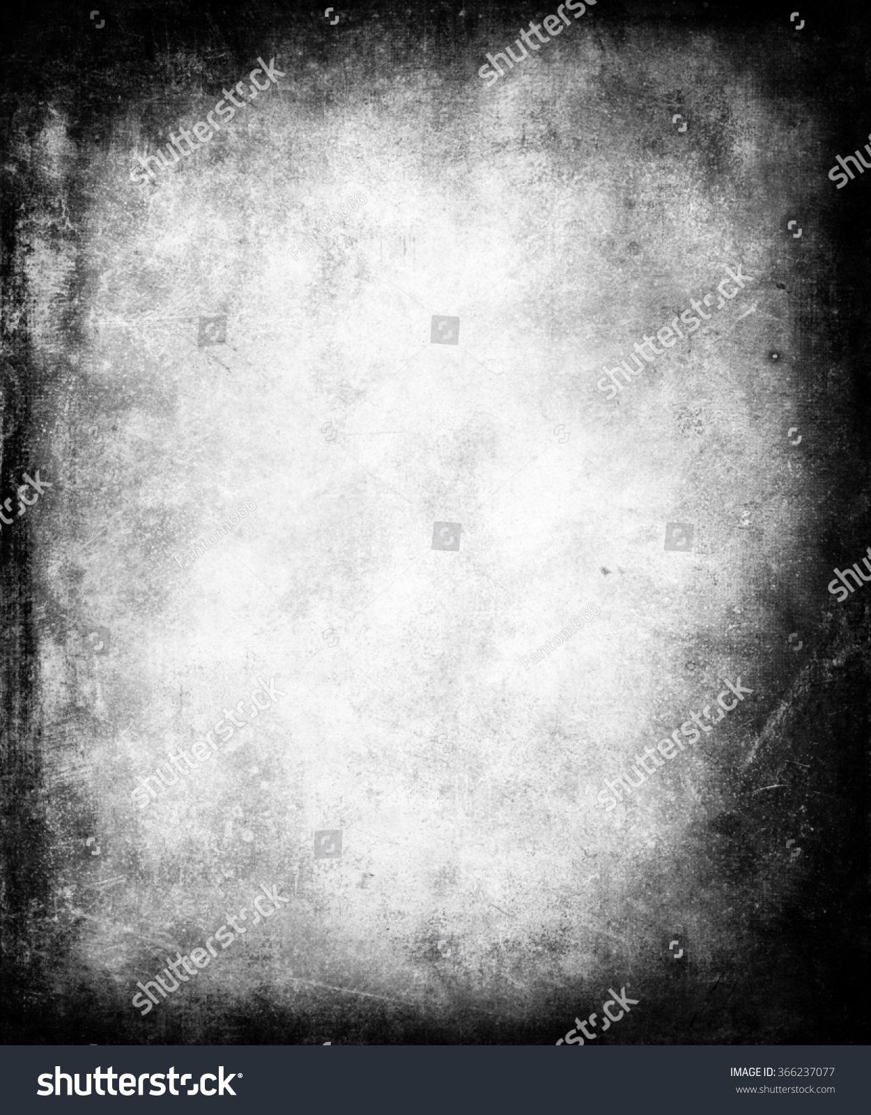 Black White Grunge Background Faded Central Stock Photo 366237077