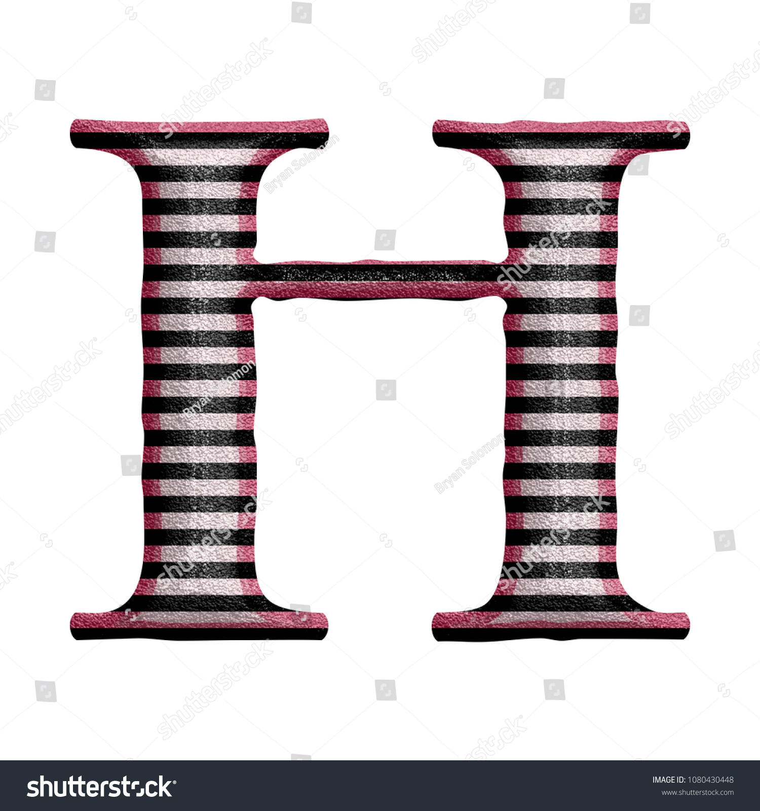 Royalty Free Stock Illustration Of Black White Striped Pink Outlined