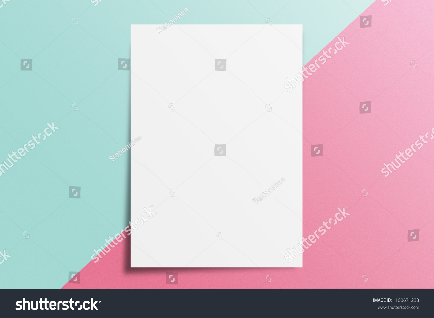 Blank A4 Paper Template On Two Stock Fotografie 1100671238 Shutterstock 1154