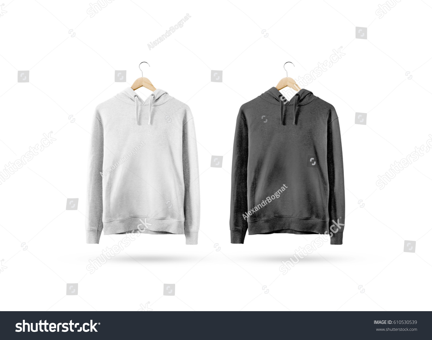 Download Blank Black White Sweatshirt Mockup Hanging Stock Photo ...