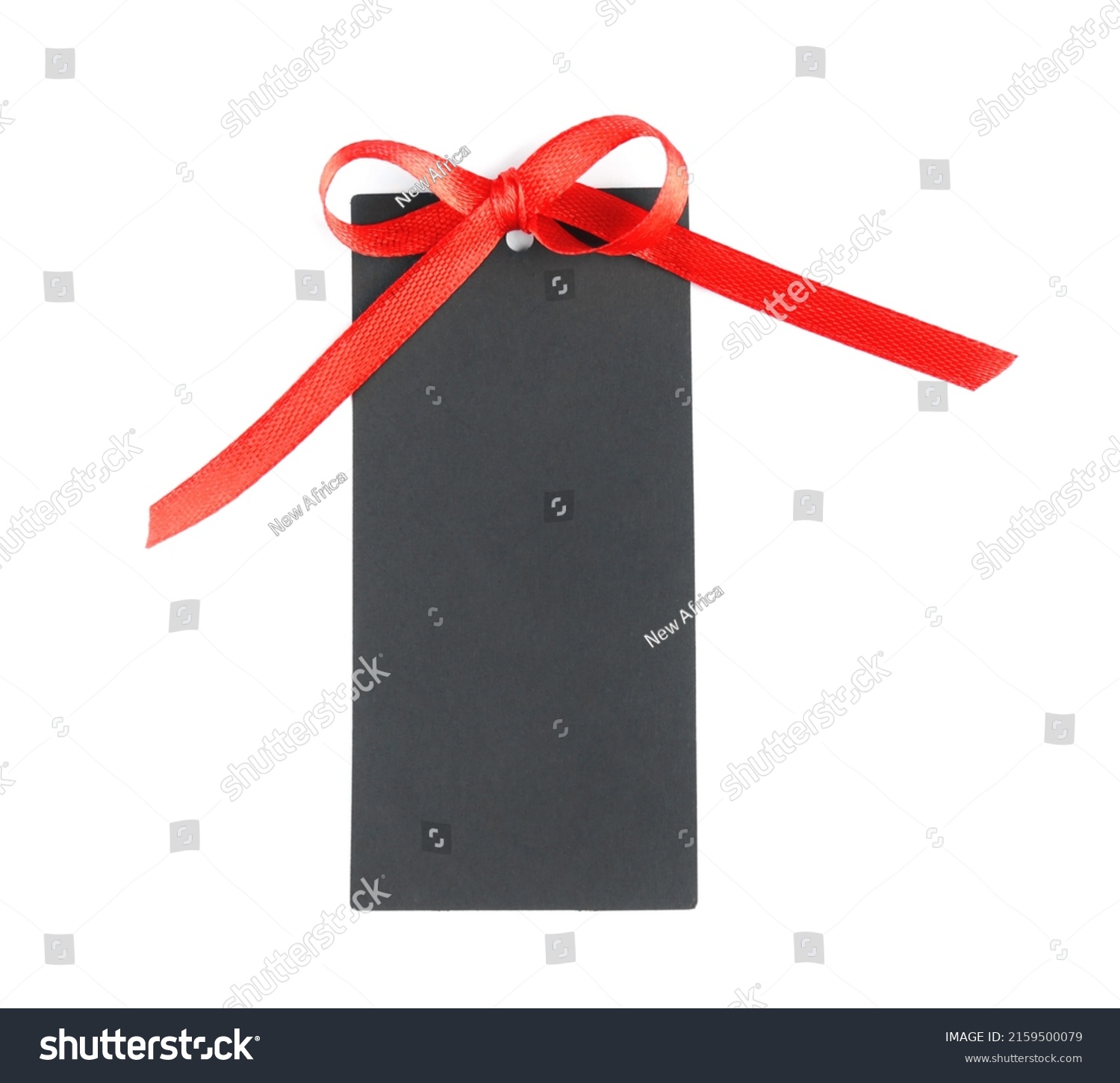 Blank Black Gift Tag Red Satin Stock Photo 2159500079 | Shutterstock