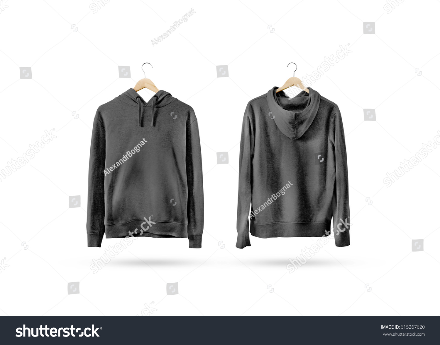 Download Blank Black Sweatshirt Mockup Set Hanging Stock Photo ...