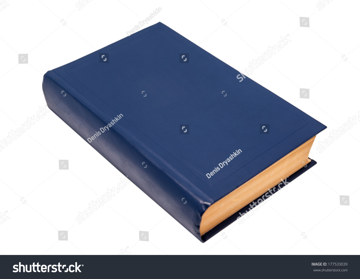 Blank Blue Book Cover Ready Text Stock Photo (Edit Now) 177533039