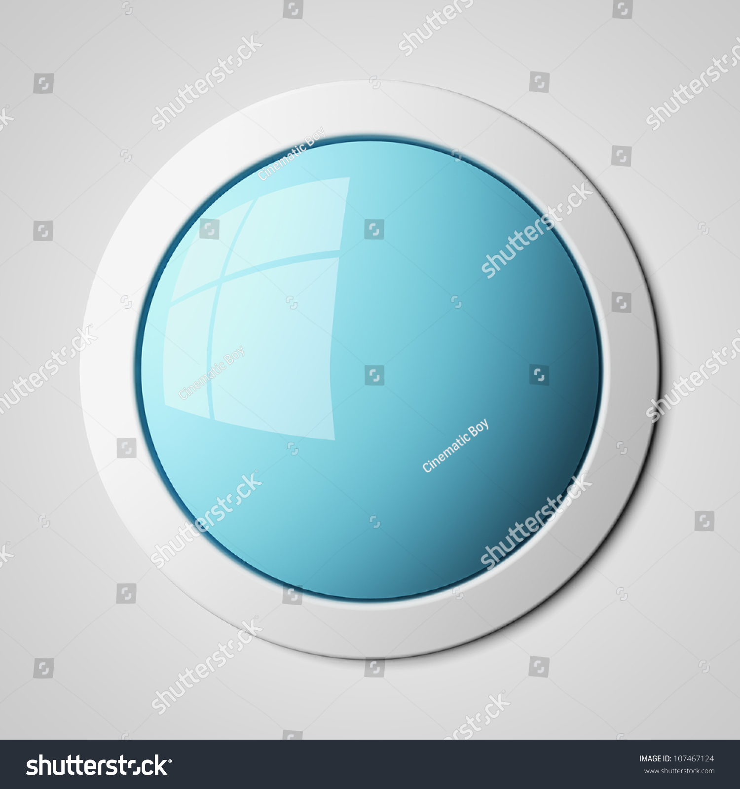 Blank Blue Button 3d Render Stock Photo 107467124 : Shutterstock