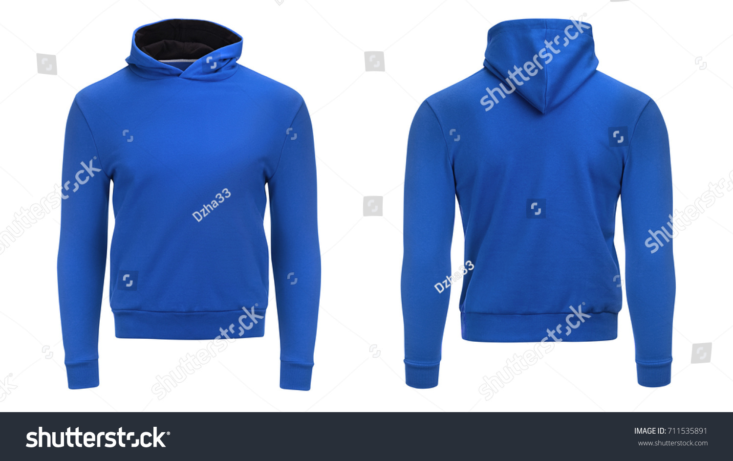 Blank Blue Male Hoodie Sweatshirt Clipping Stock Photo (Edit Now) 711535891