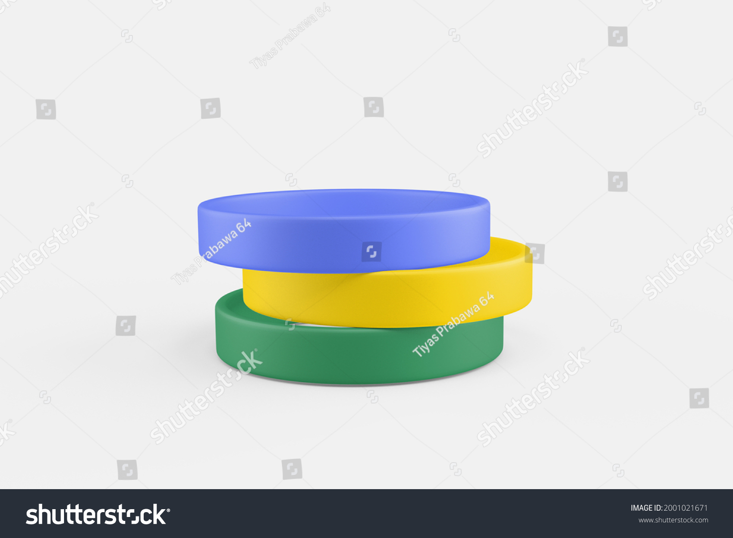 Download Blank Blueyellow Rubber Band Mockup Hand Stock Illustration 2001021671